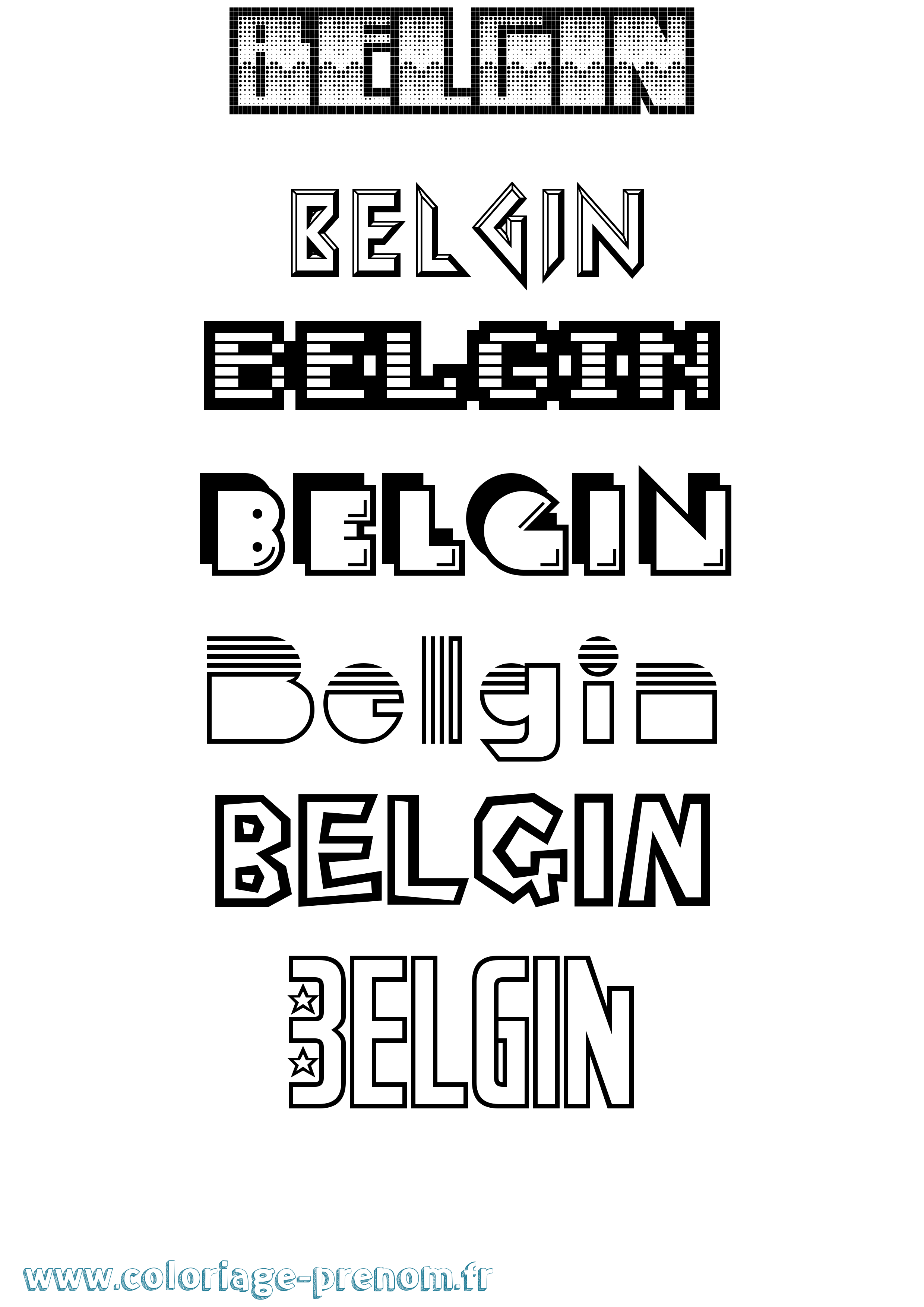 Coloriage Belgin Jeux Vidéos Coloriage prénom Belgin Jeux Vidéos