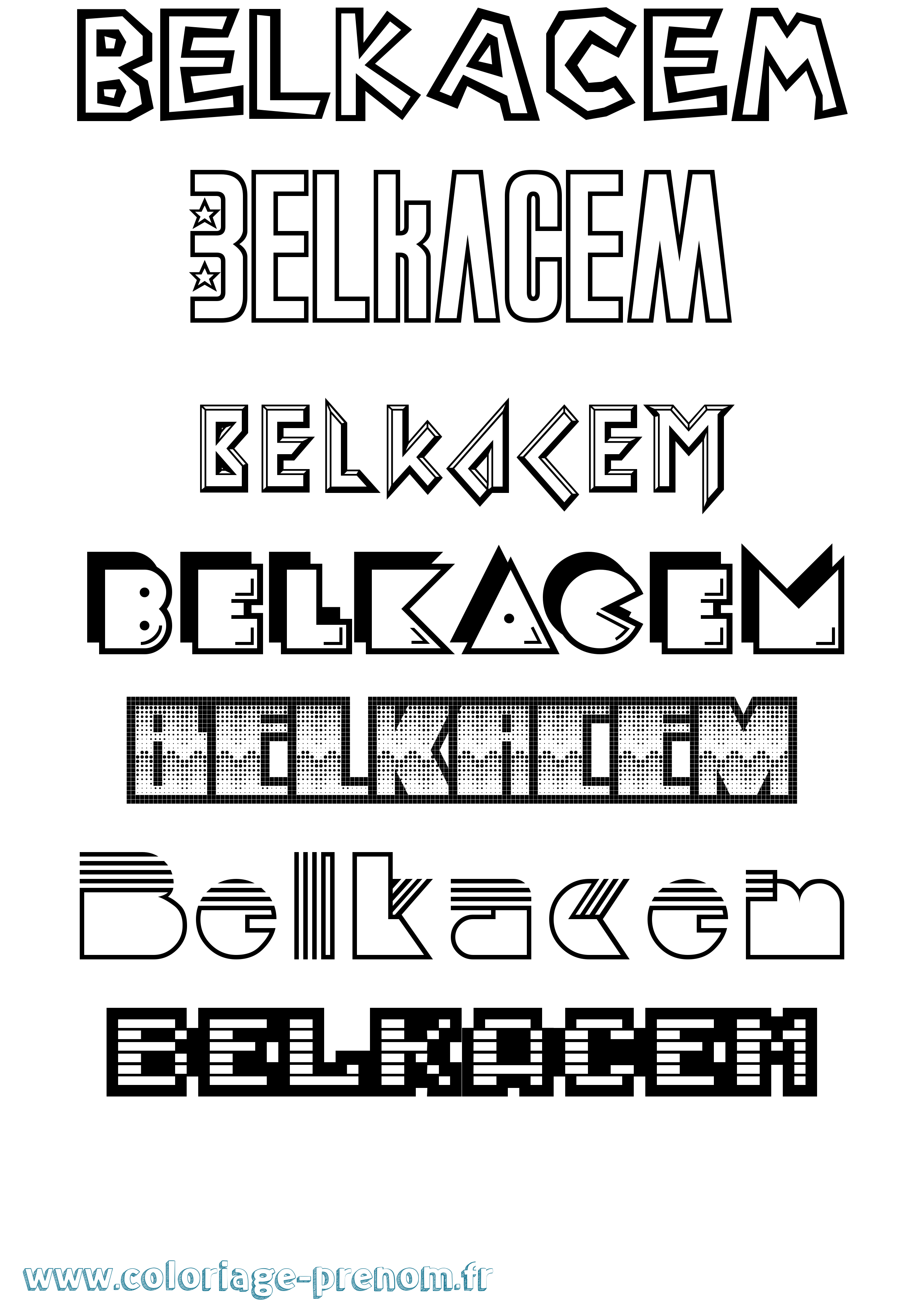 Coloriage Belkacem Jeux Vidéos Coloriage prénom Belkacem Jeux Vidéos