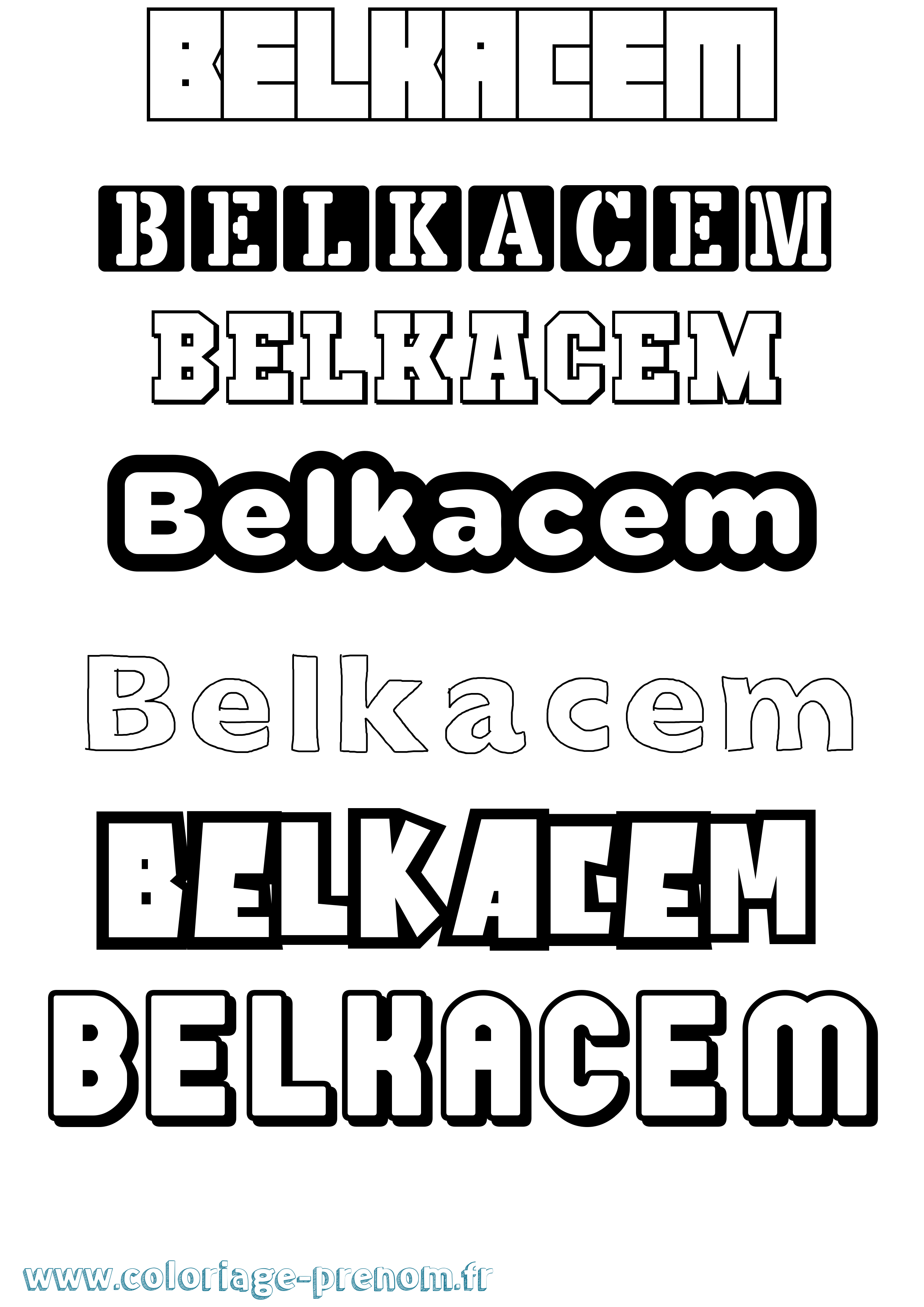 Coloriage Belkacem Simple Coloriage prénom Belkacem Simple
