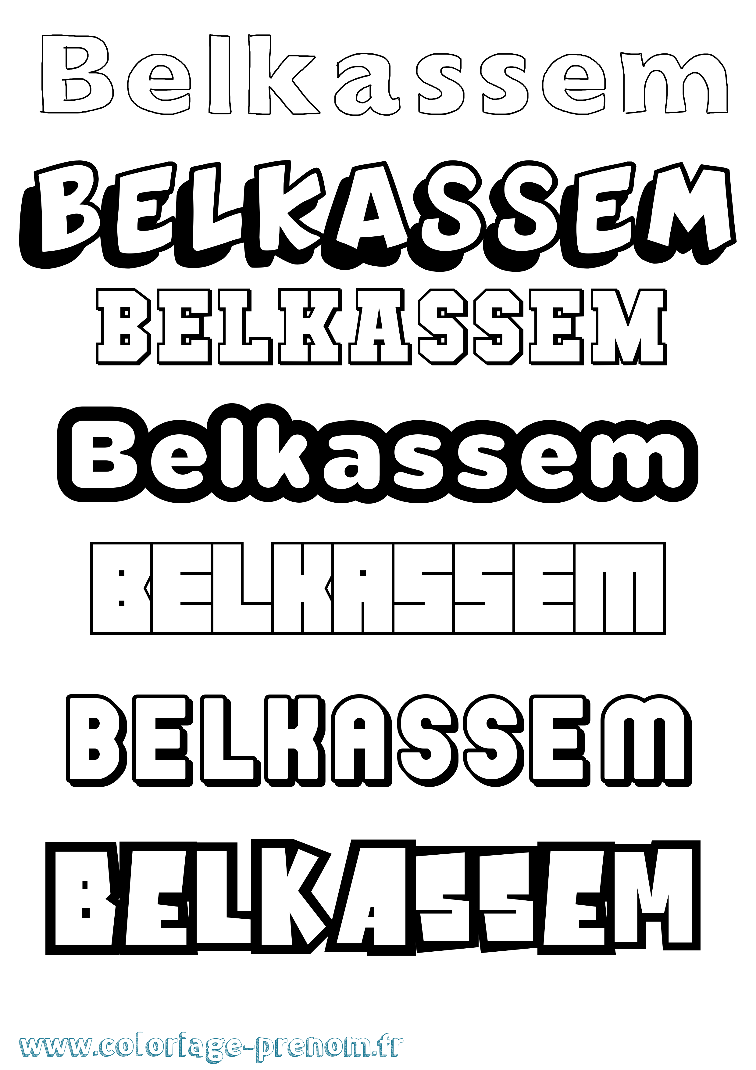 Coloriage Belkassem Simple Coloriage prénom Belkassem Simple