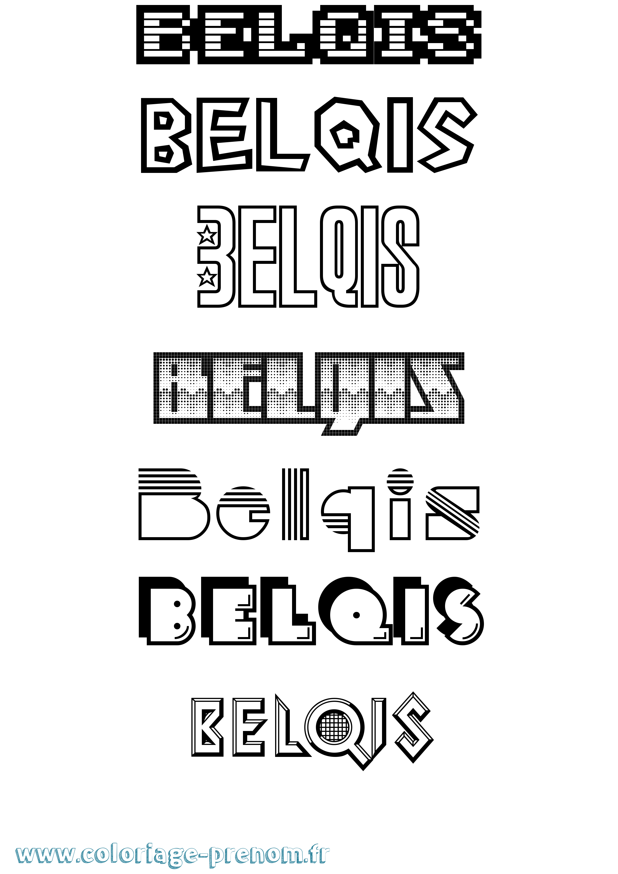 Coloriage Belqis Jeux Vidéos Coloriage prénom Belqis Jeux Vidéos
