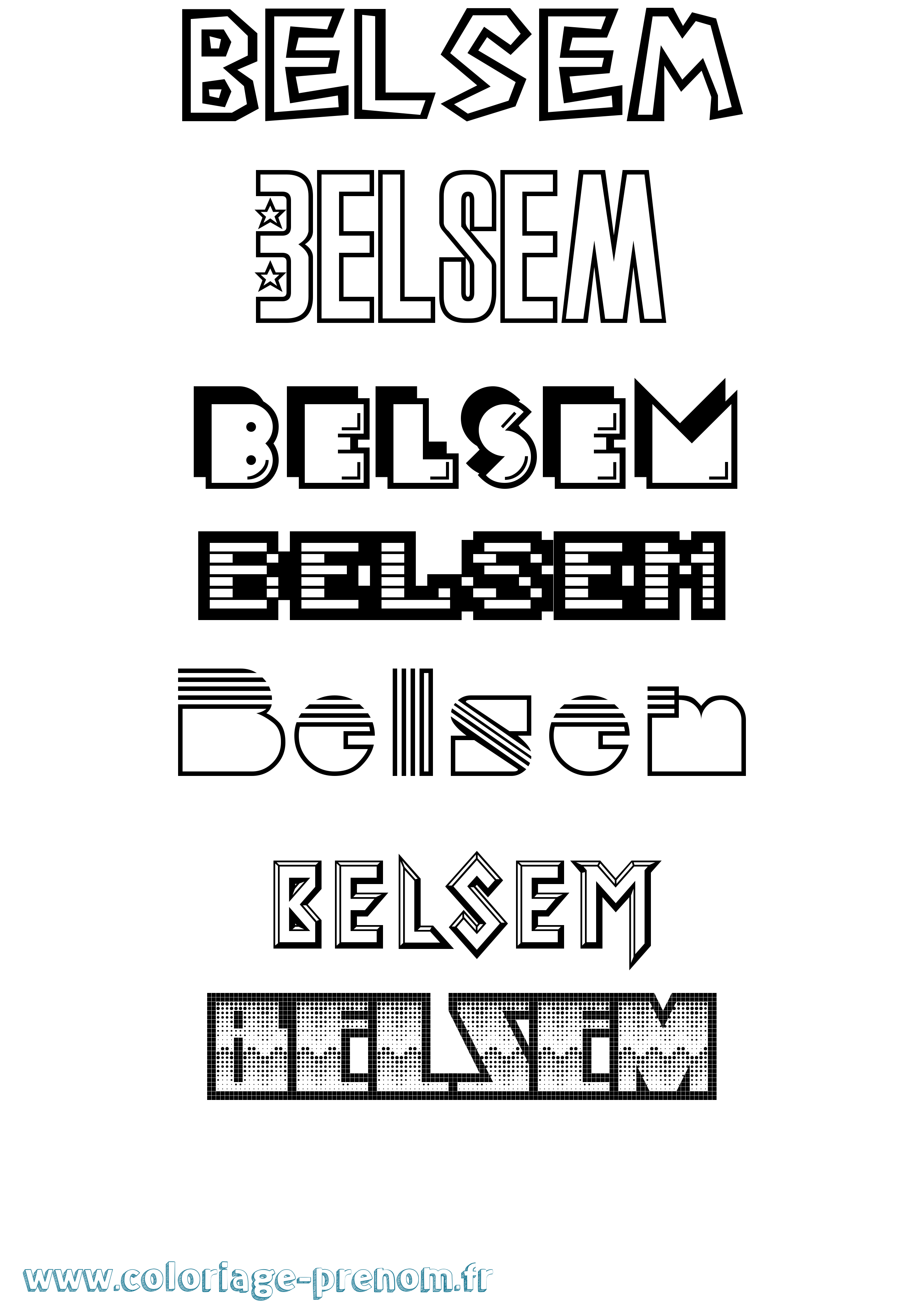 Coloriage Belsem Jeux Vidéos Coloriage prénom Belsem Jeux Vidéos