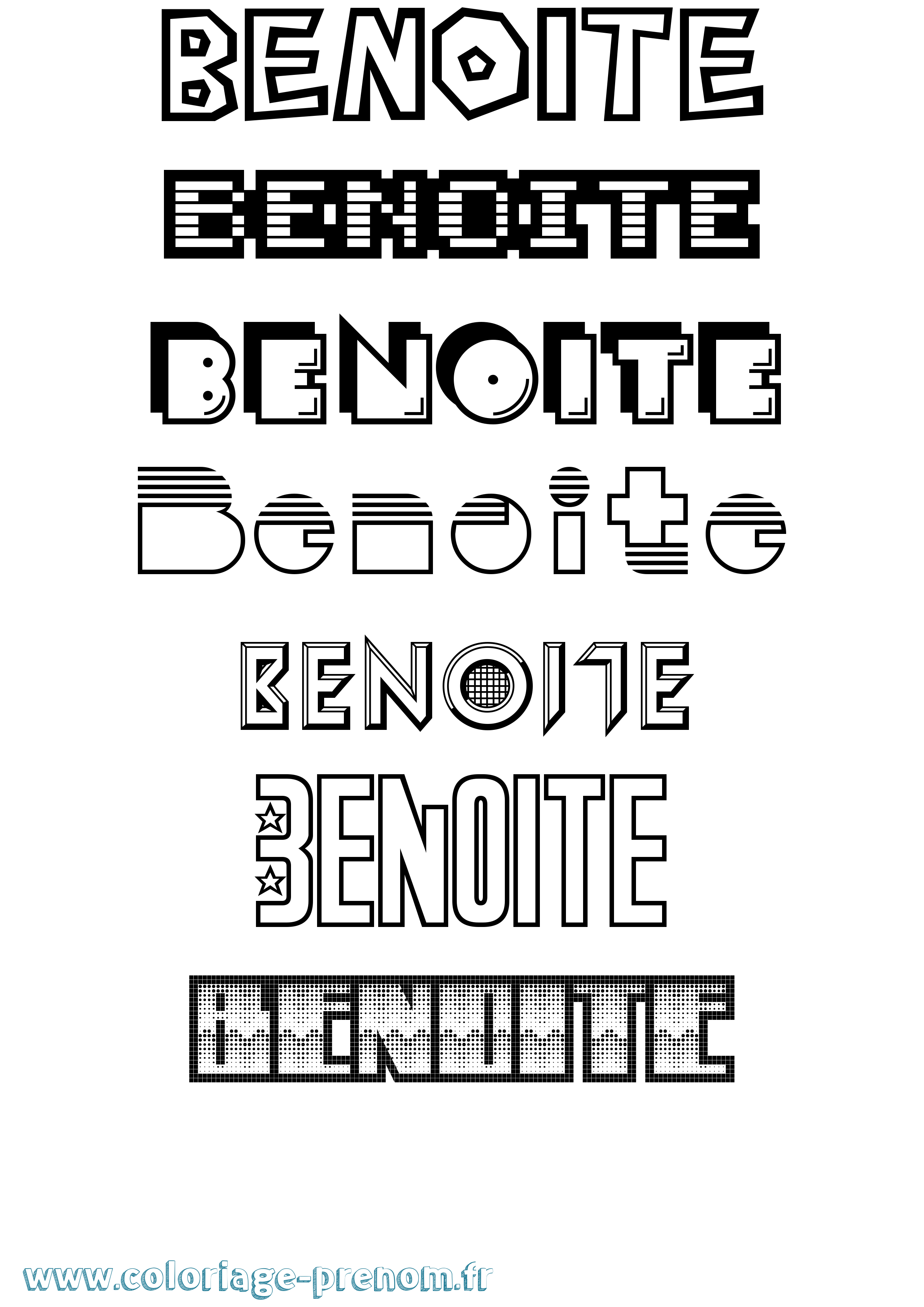Coloriage Benoite Jeux Vidéos Coloriage prénom Benoite Jeux Vidéos