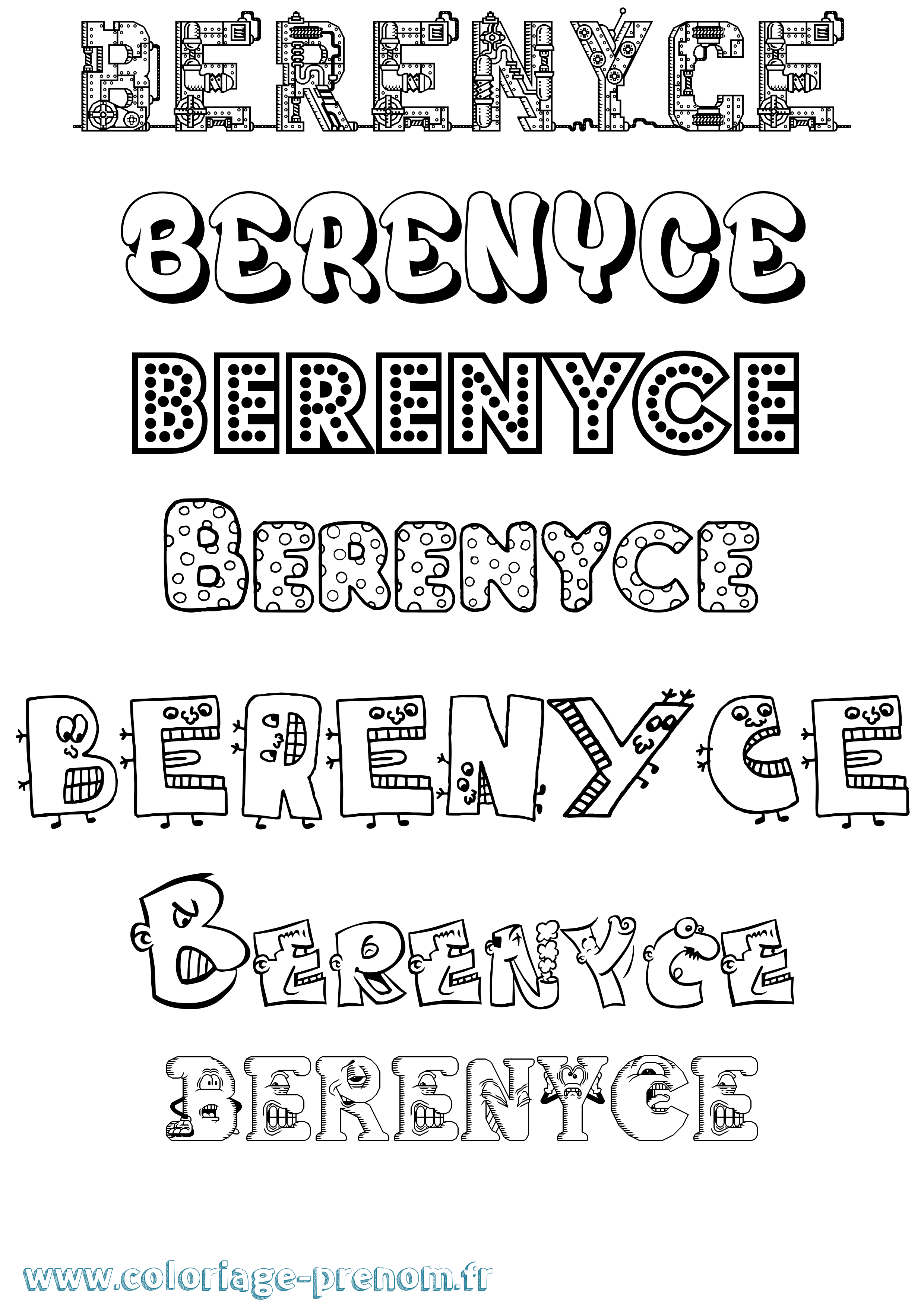 Coloriage Berenyce Fun Coloriage prénom Berenyce Fun