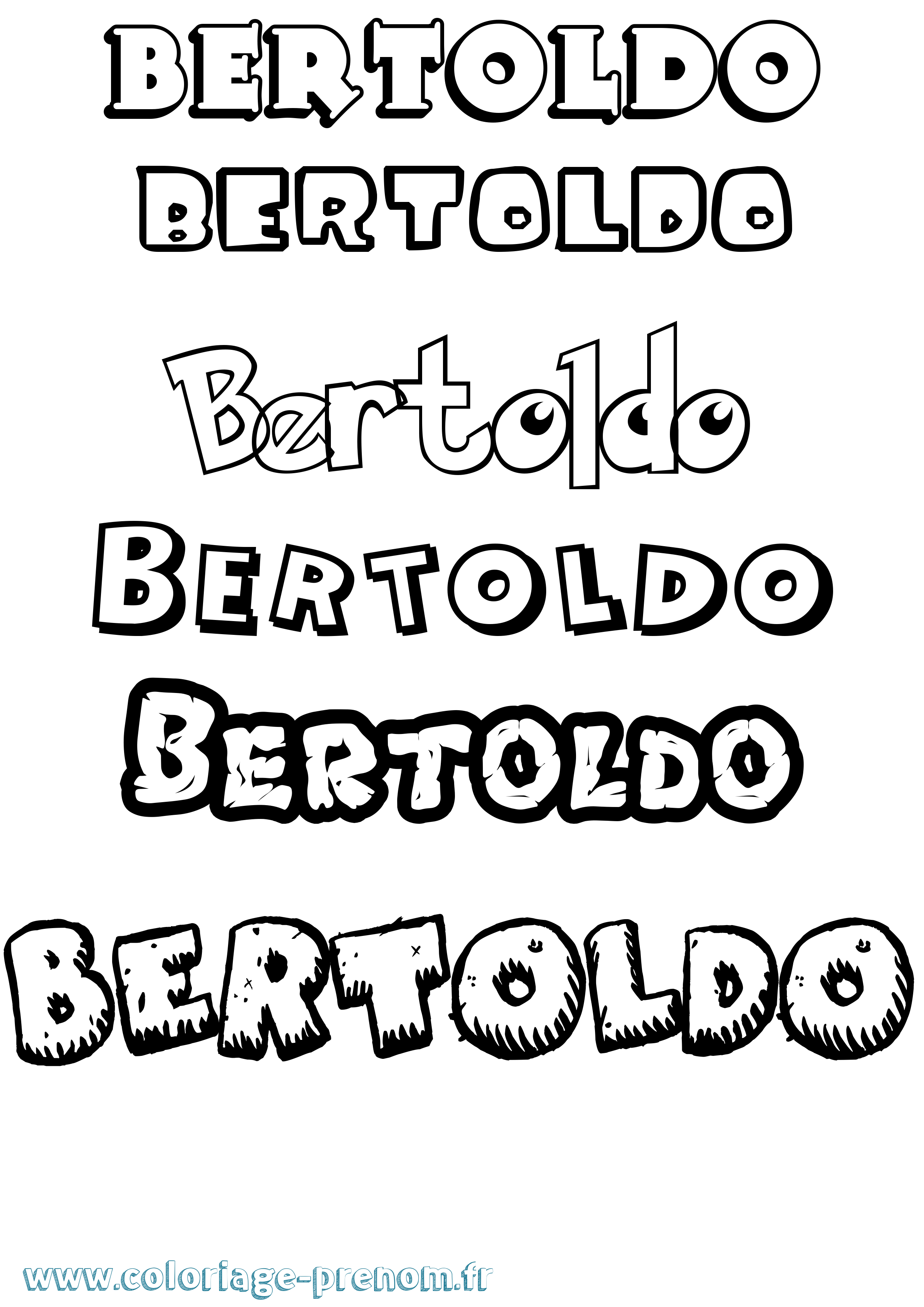 Coloriage Bertoldo Dessin Animé Coloriage prénom Bertoldo Dessin Animé