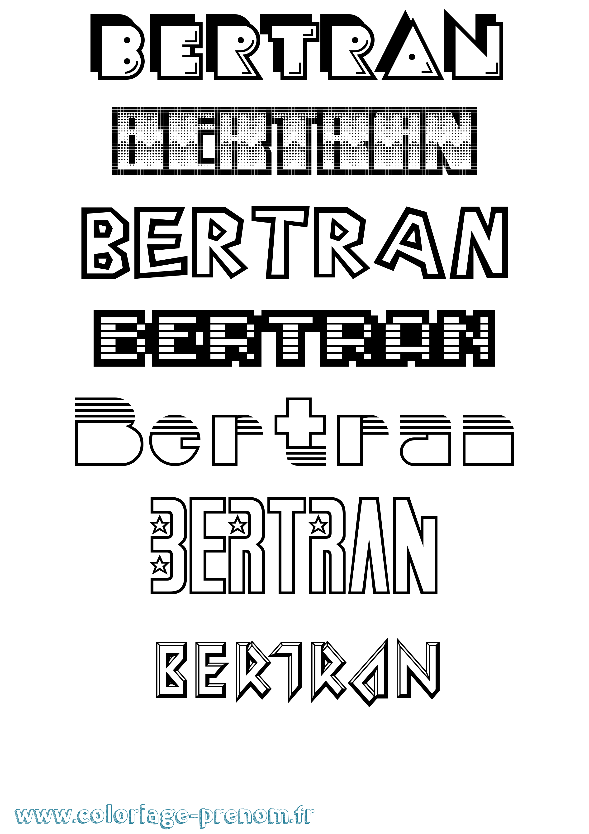 Coloriage Bertran Jeux Vidéos Coloriage prénom Bertran Jeux Vidéos