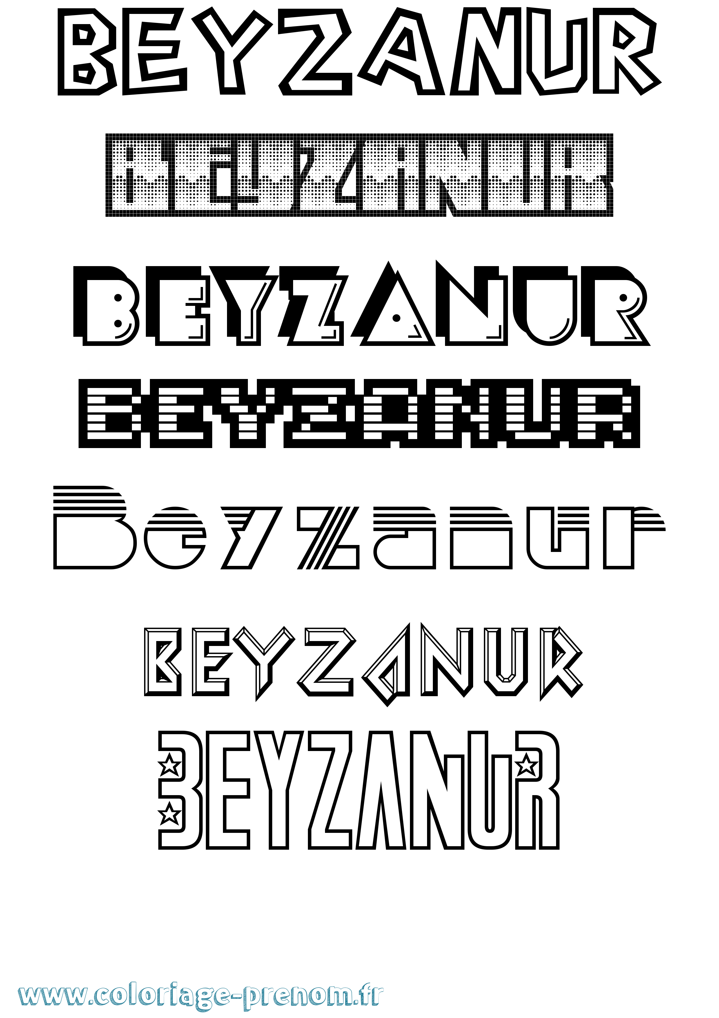 Coloriage Beyzanur Jeux Vidéos Coloriage prénom Beyzanur Jeux Vidéos