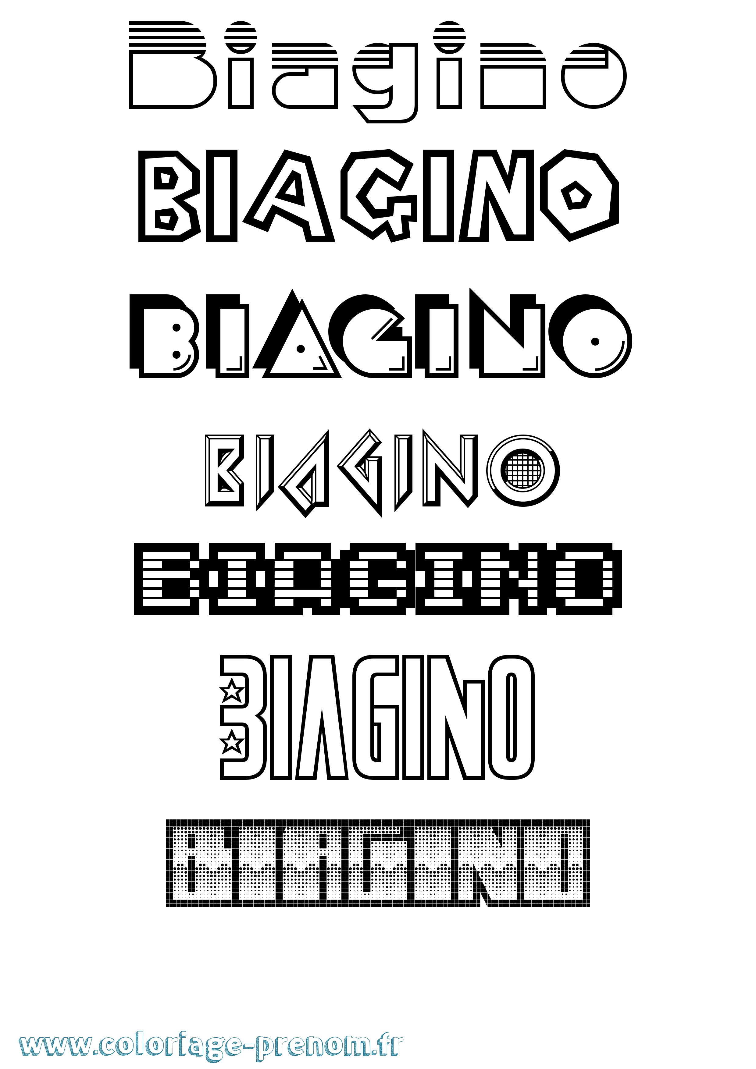 Coloriage Biagino Jeux Vidéos Coloriage prénom Biagino Jeux Vidéos