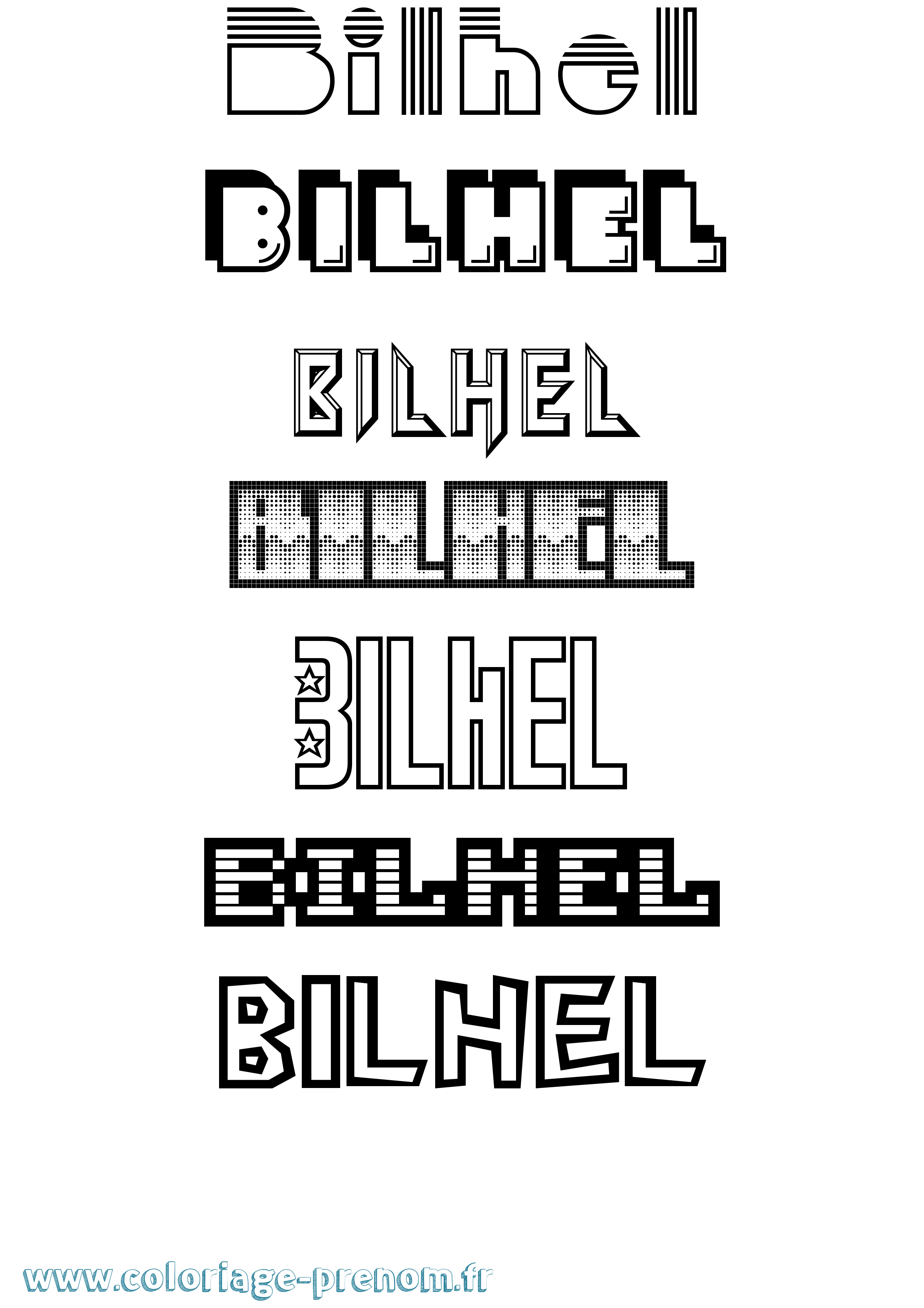 Coloriage Bilhel Jeux Vidéos Coloriage prénom Bilhel Jeux Vidéos