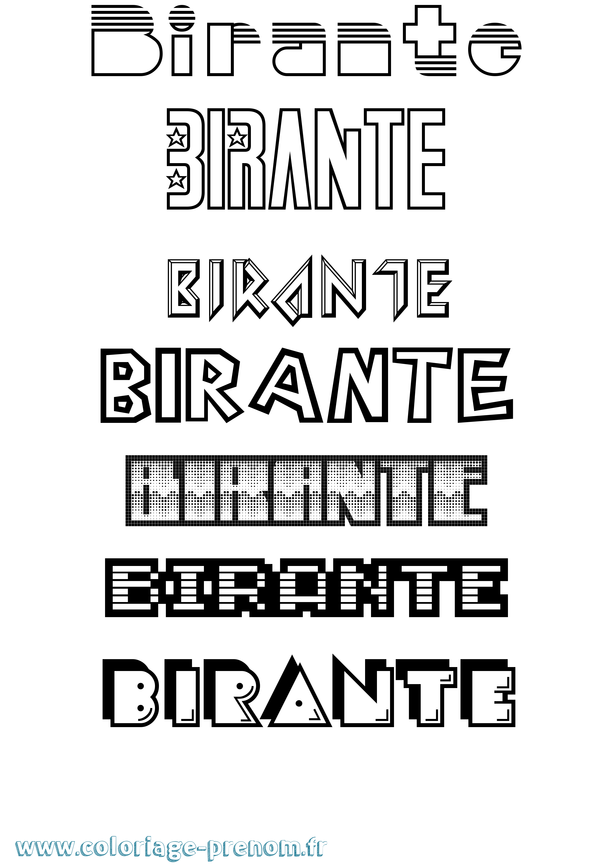 Coloriage Birante Jeux Vidéos Coloriage prénom Birante Jeux Vidéos