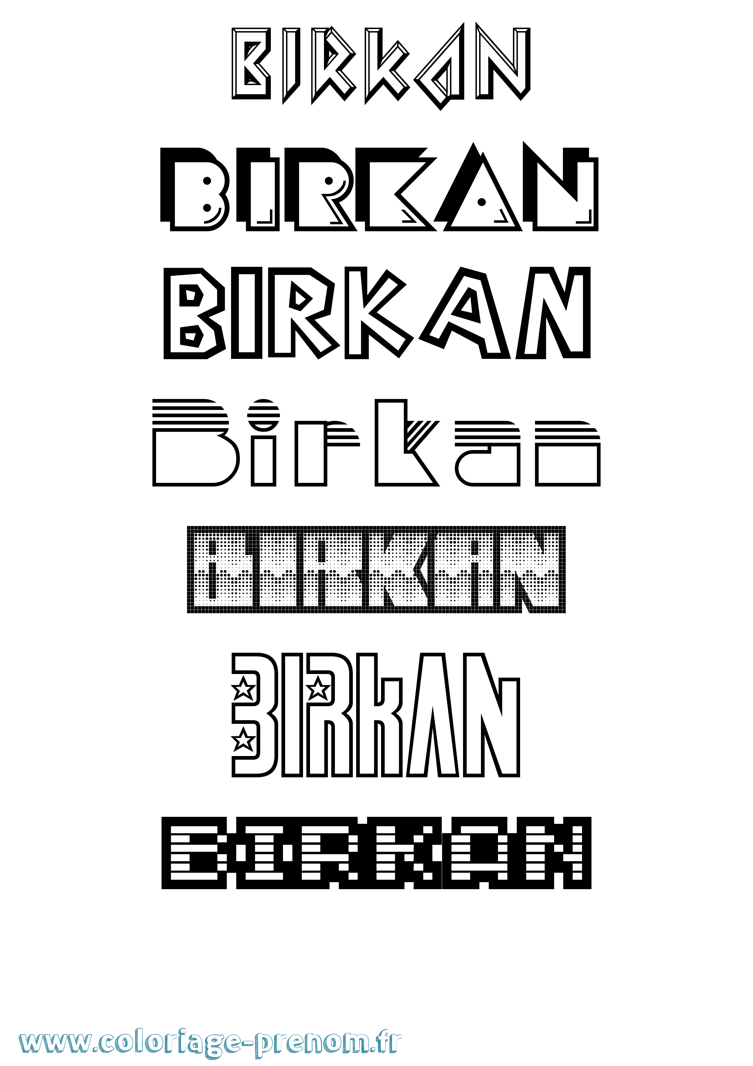 Coloriage Birkan Jeux Vidéos Coloriage prénom Birkan Jeux Vidéos