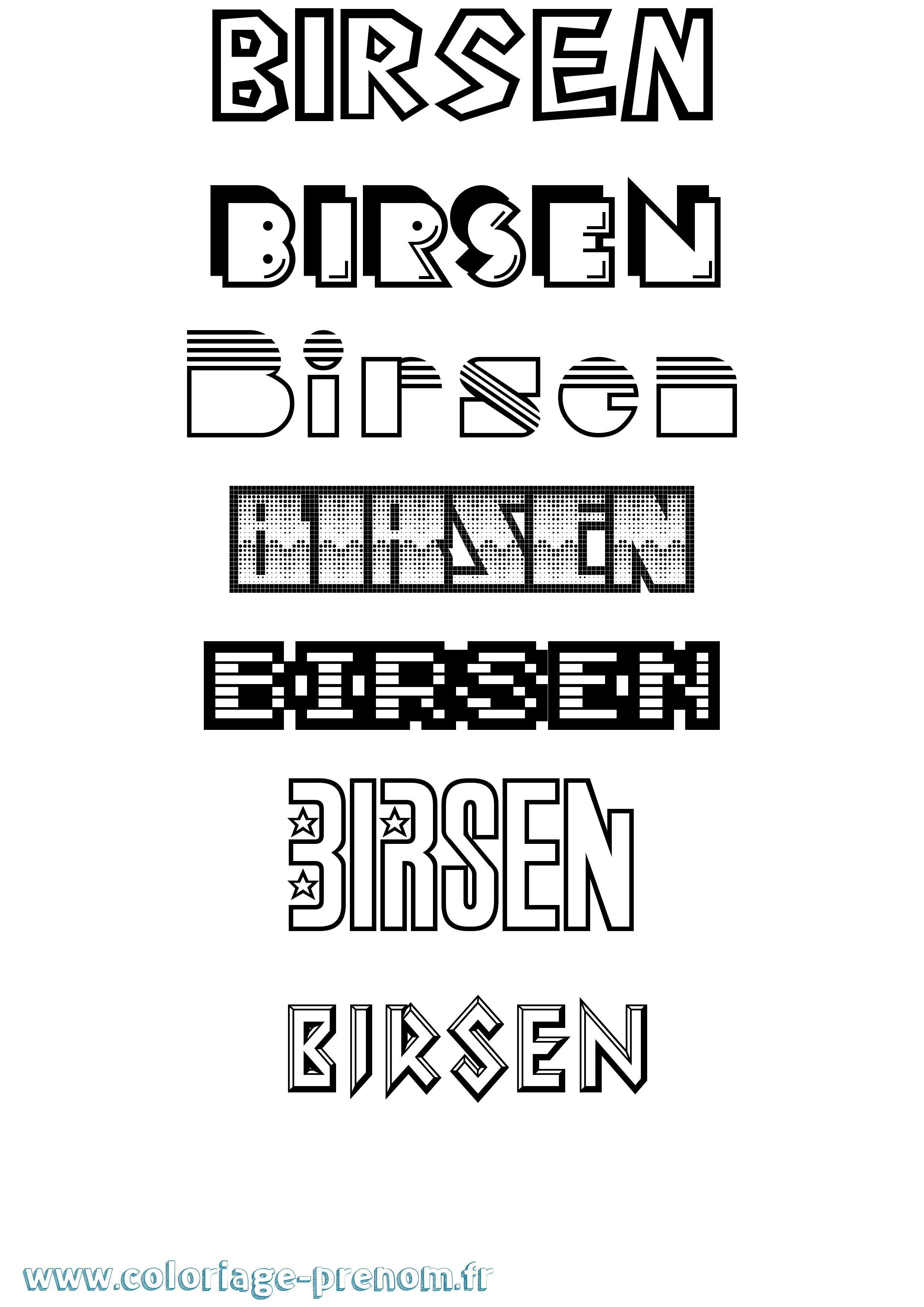 Coloriage Birsen Jeux Vidéos Coloriage prénom Birsen Jeux Vidéos