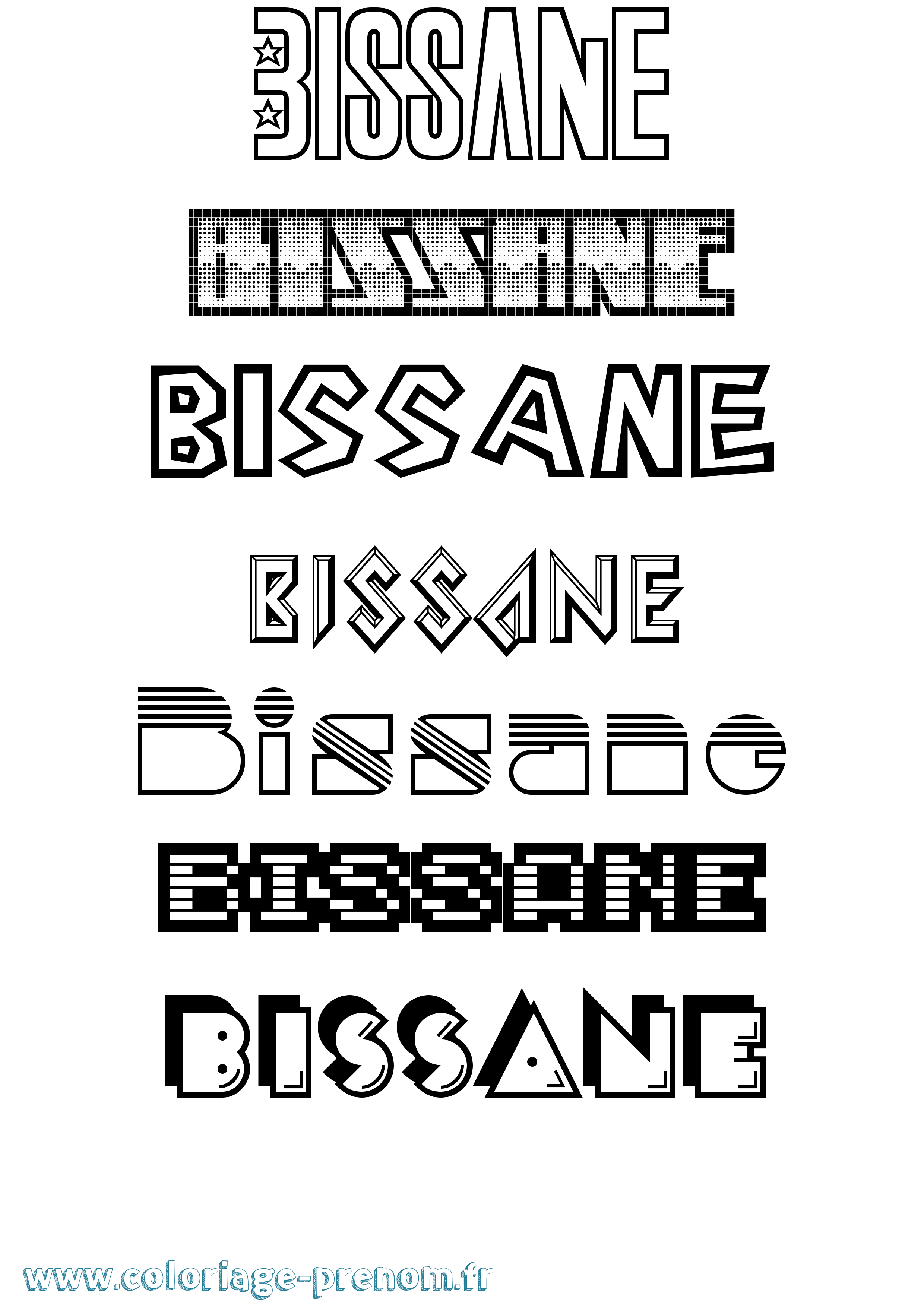Coloriage Bissane Jeux Vidéos Coloriage prénom Bissane Jeux Vidéos