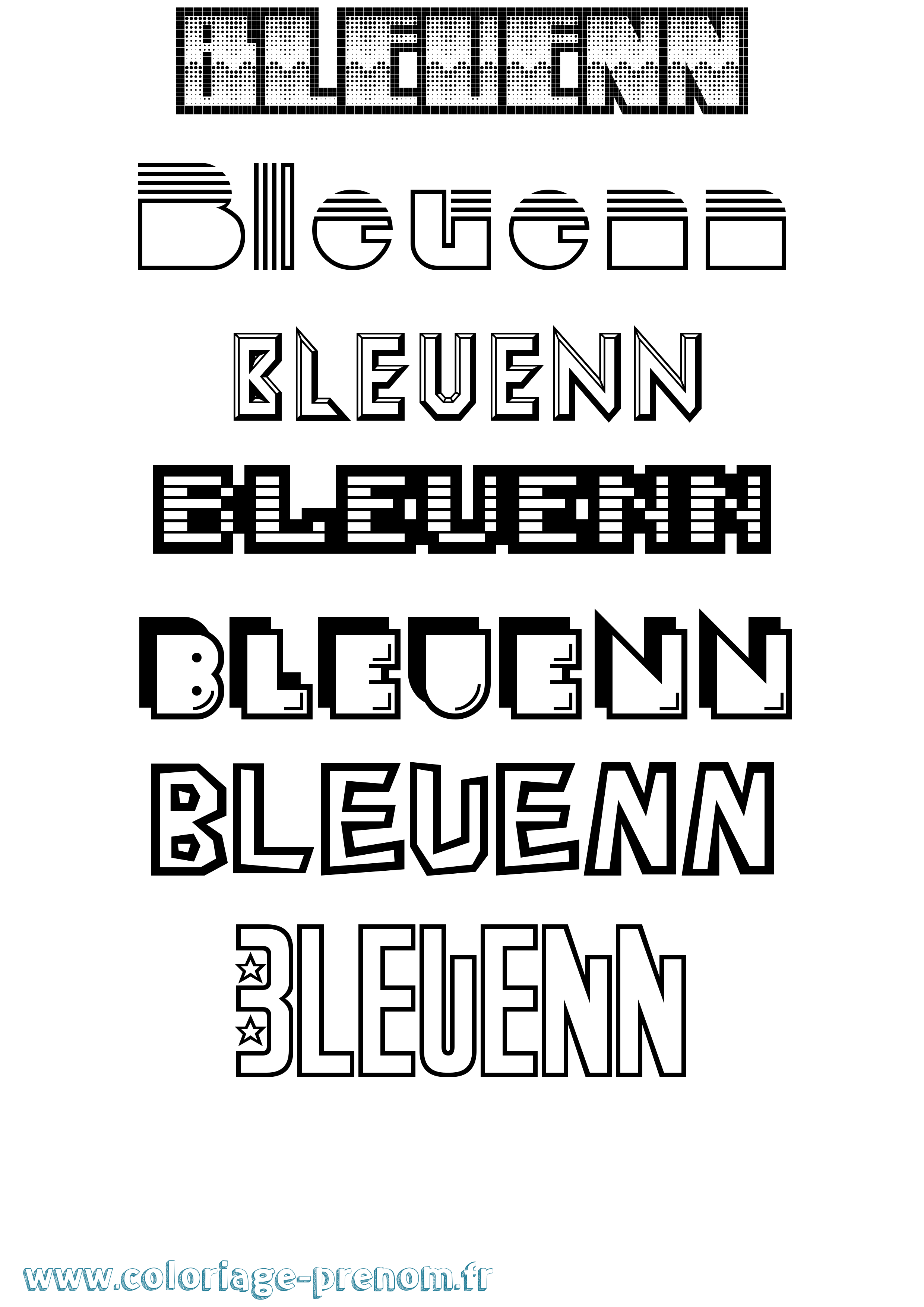 Coloriage Bleuenn Jeux Vidéos Coloriage prénom Bleuenn Jeux Vidéos