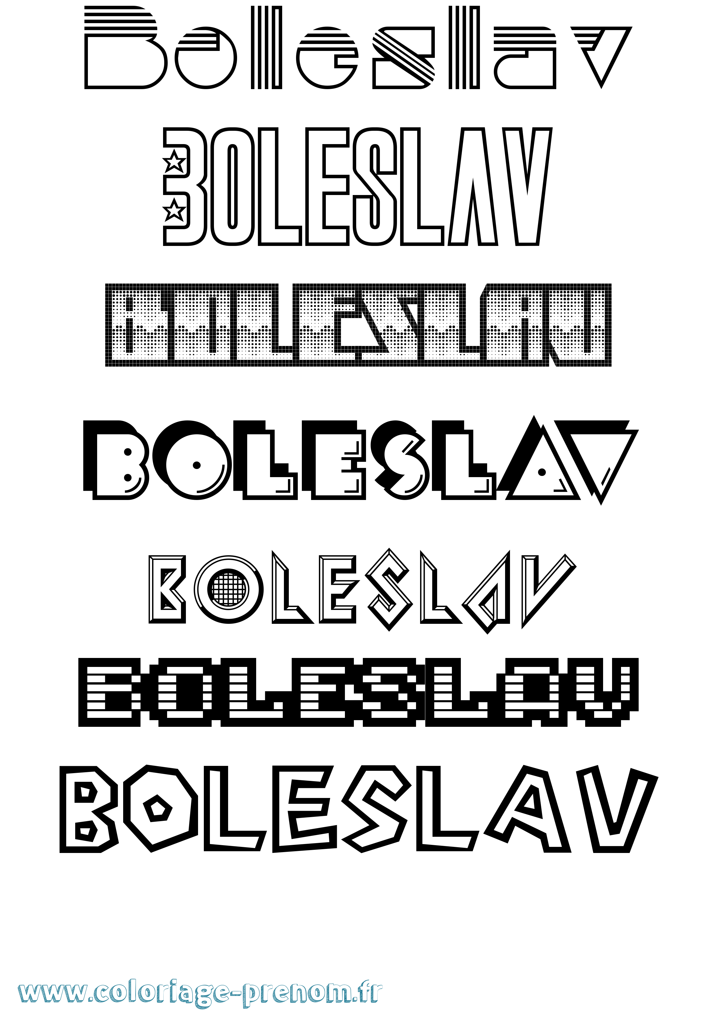 Coloriage Boleslav Jeux Vidéos Coloriage prénom Boleslav Jeux Vidéos