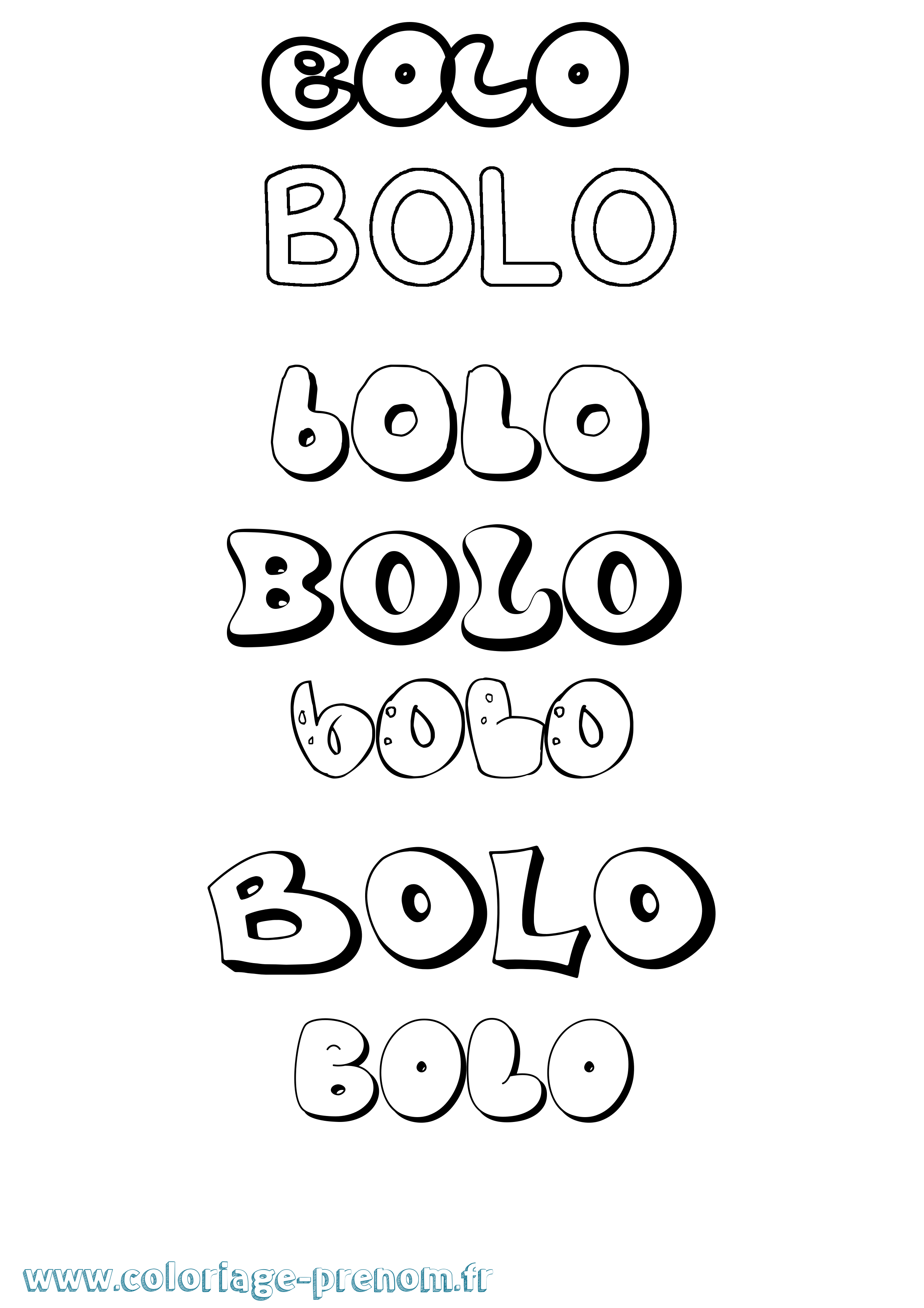 Coloriage Bolo Bubble Coloriage prénom Bolo Bubble