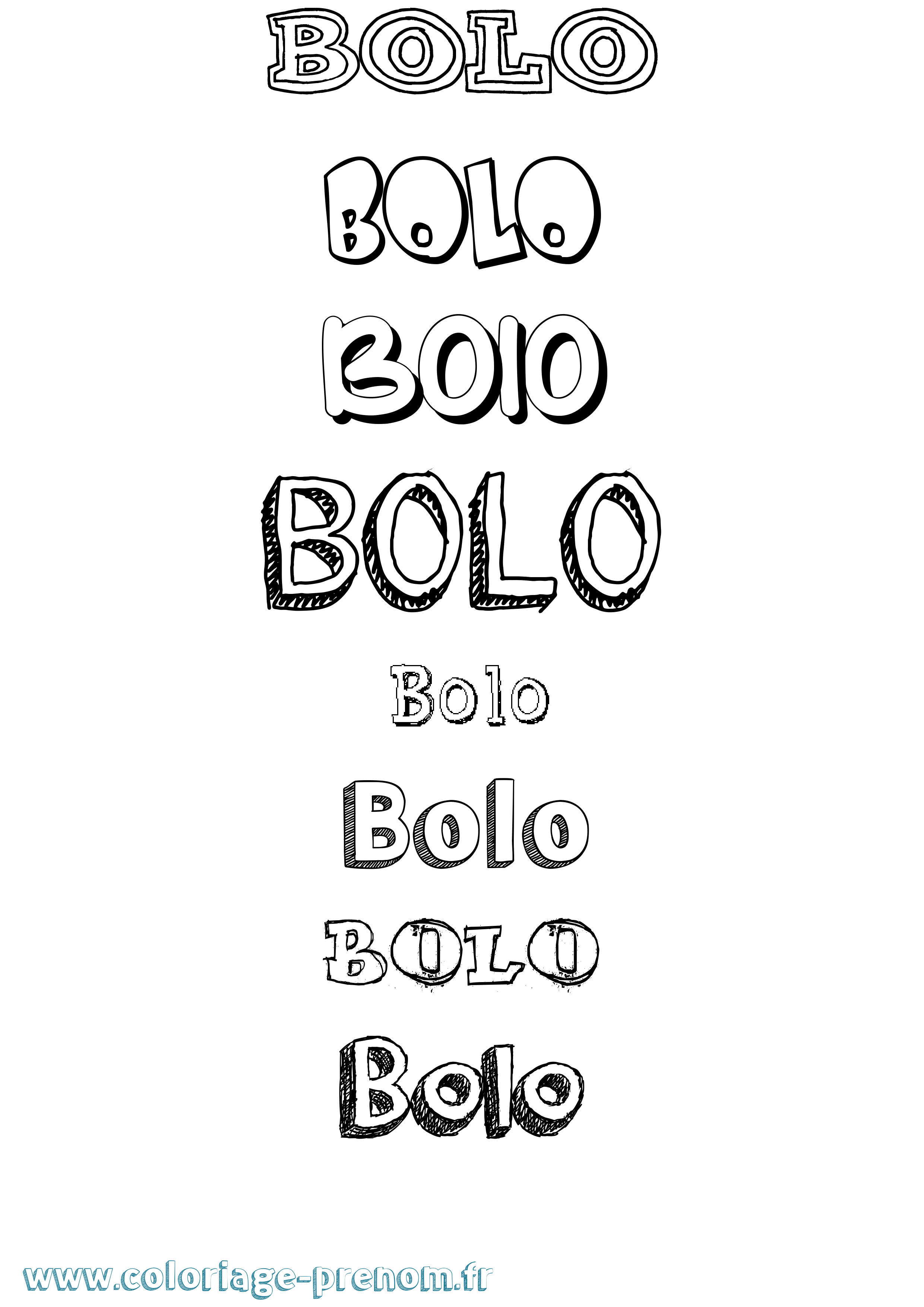 Coloriage Bolo Dessiné Coloriage prénom Bolo Dessiné