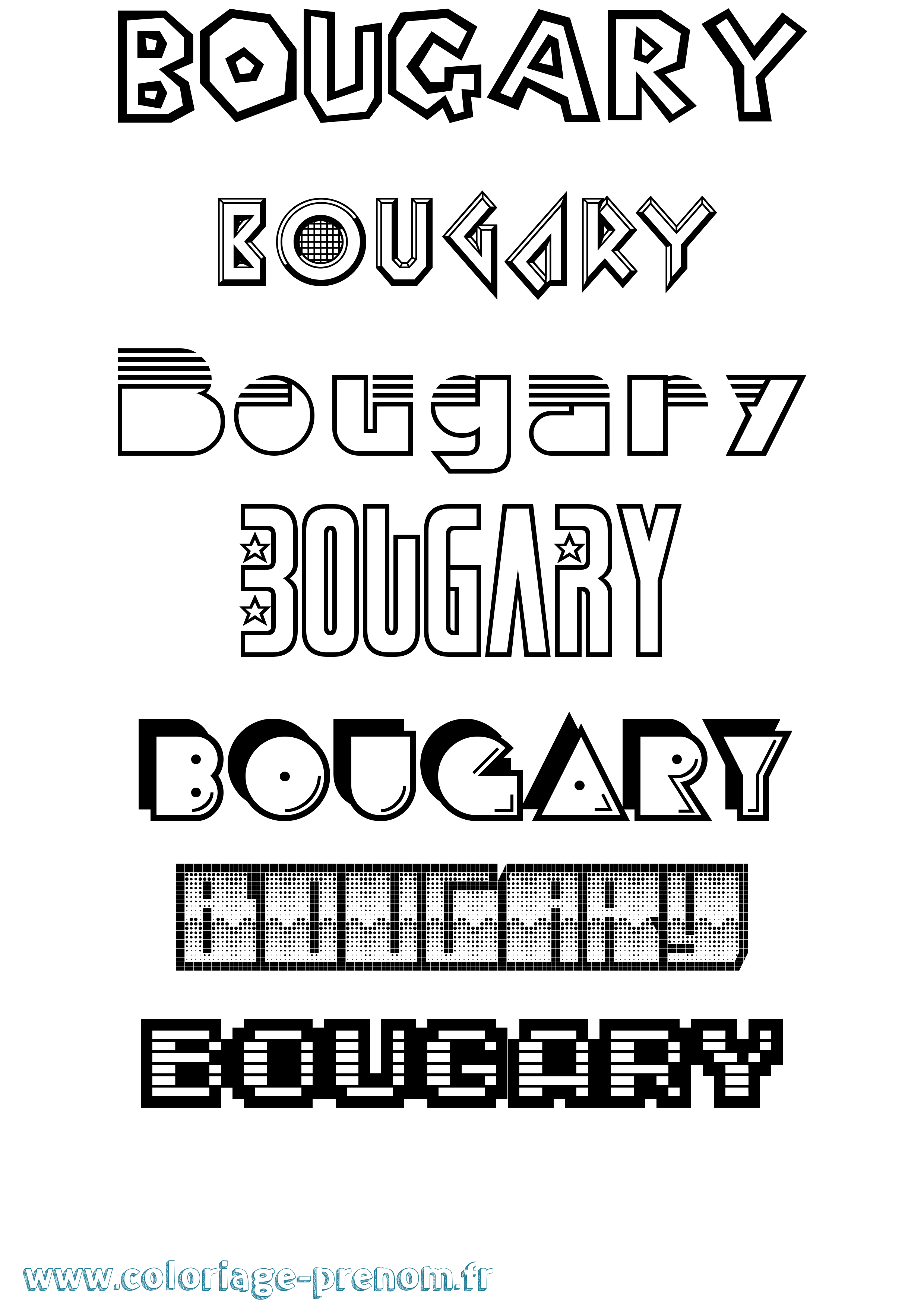 Coloriage Bougary Jeux Vidéos Coloriage prénom Bougary Jeux Vidéos