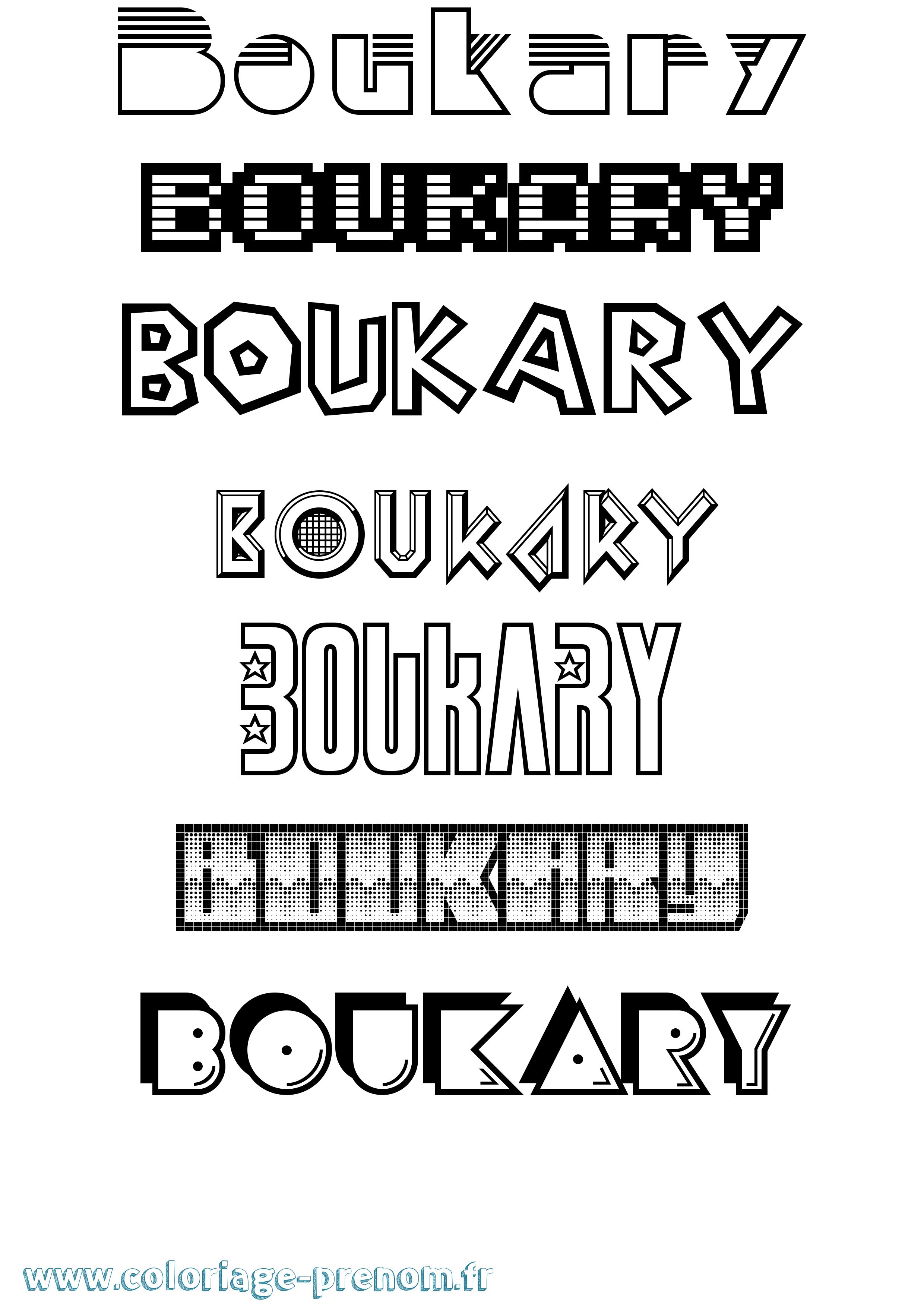 Coloriage Boukary Jeux Vidéos Coloriage prénom Boukary Jeux Vidéos
