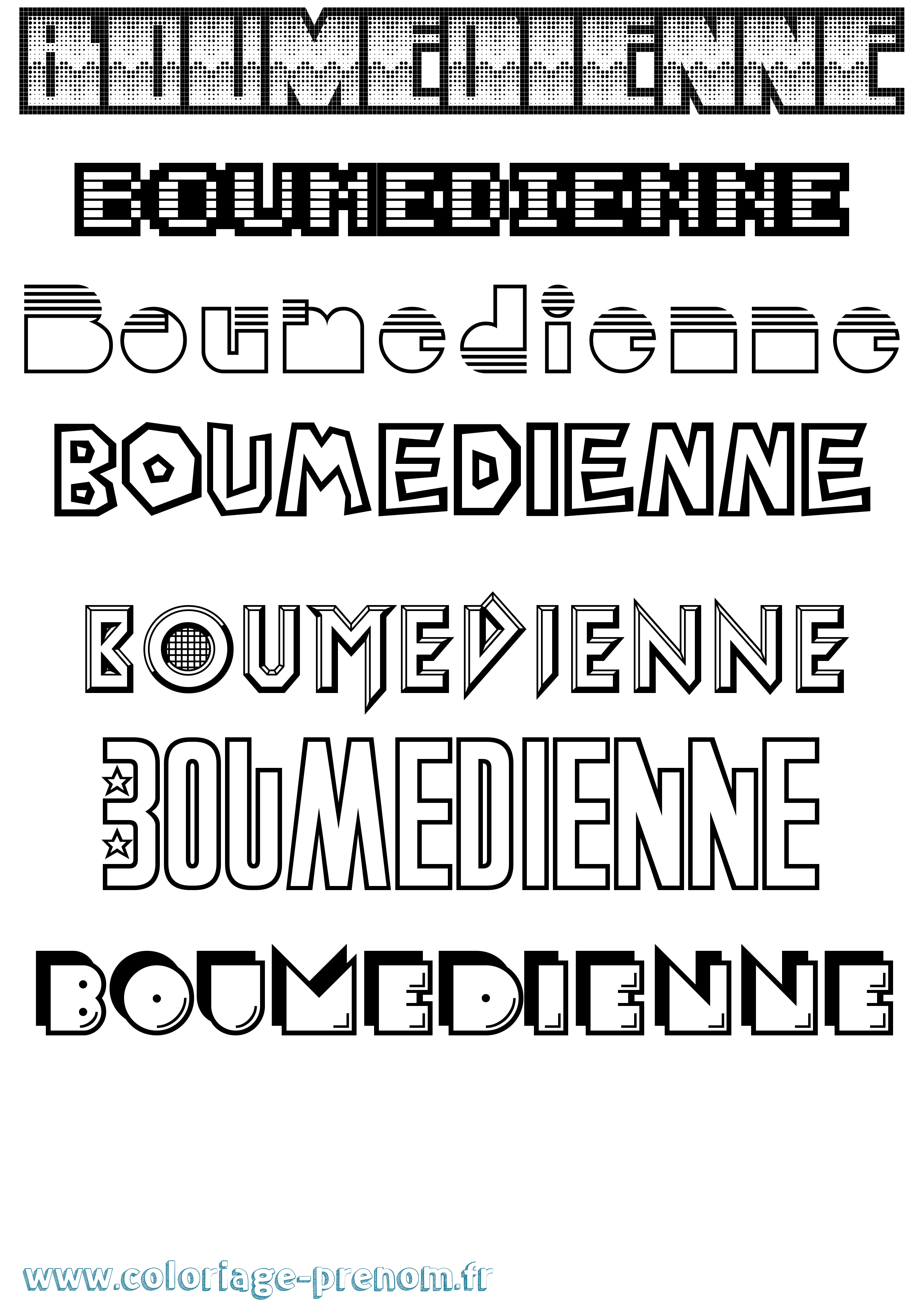 Coloriage Boumedienne Jeux Vidéos Coloriage prénom Boumedienne Jeux Vidéos