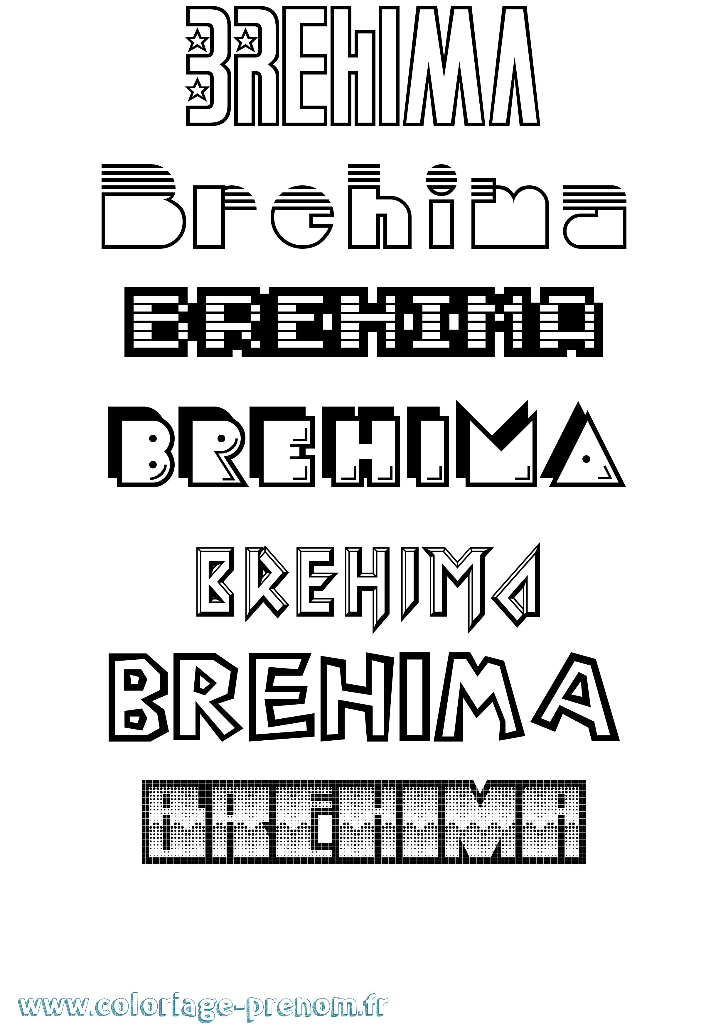 Coloriage Brehima Jeux Vidéos Coloriage prénom Brehima Jeux Vidéos
