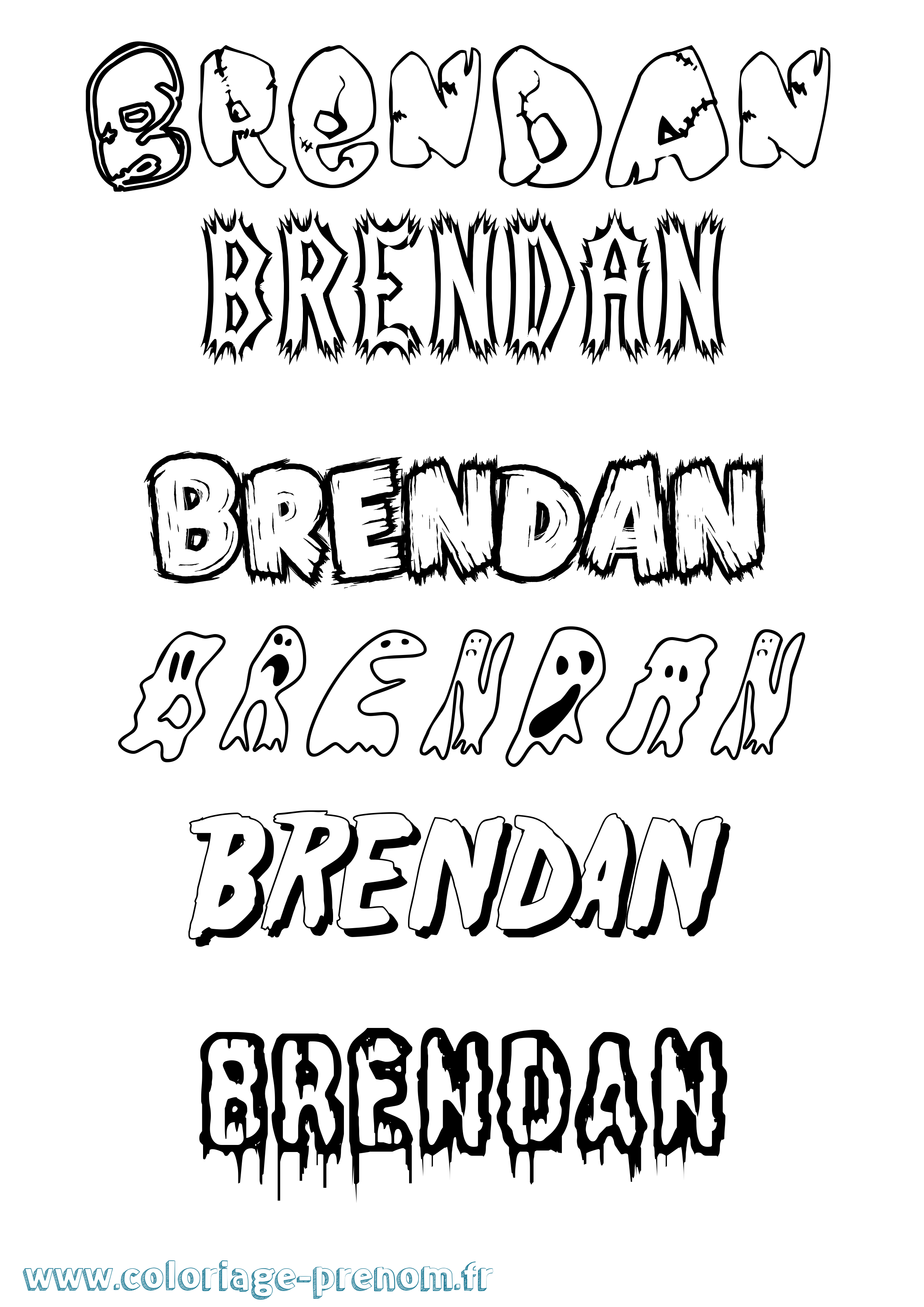 Coloriage Brendan Frisson Coloriage prénom Brendan Frisson