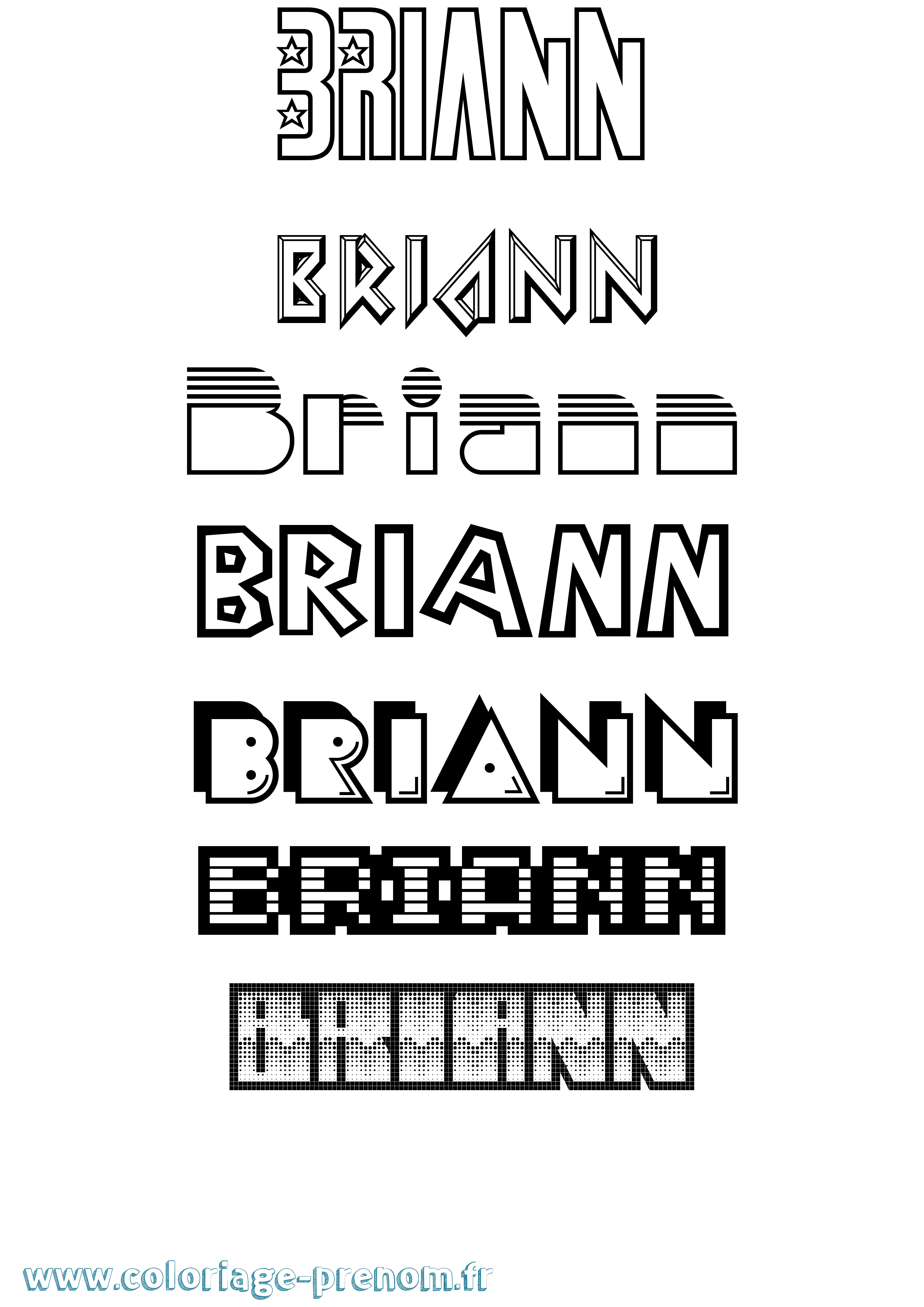 Coloriage Briann Jeux Vidéos Coloriage prénom Briann Jeux Vidéos