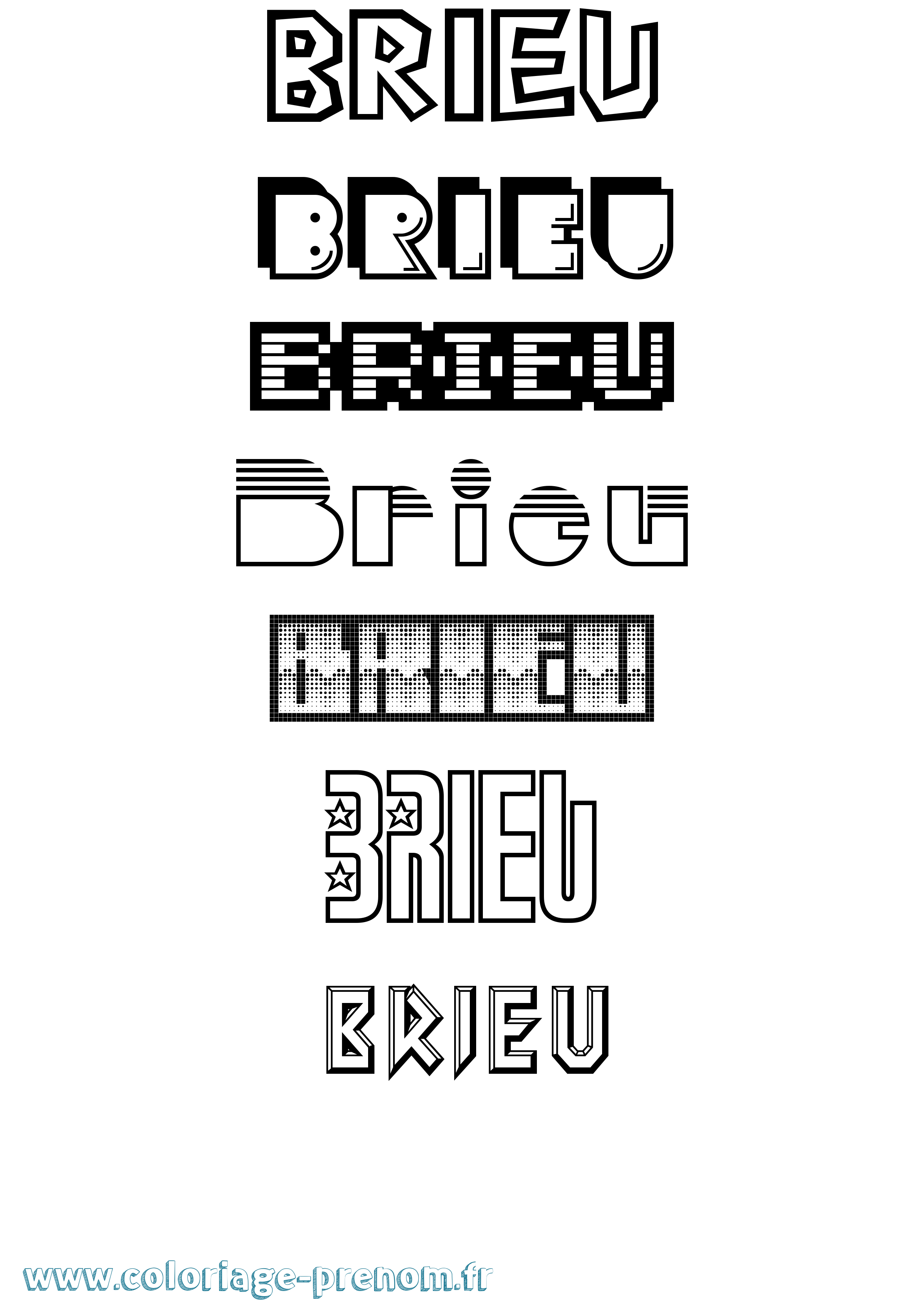 Coloriage Brieu Jeux Vidéos Coloriage prénom Brieu Jeux Vidéos
