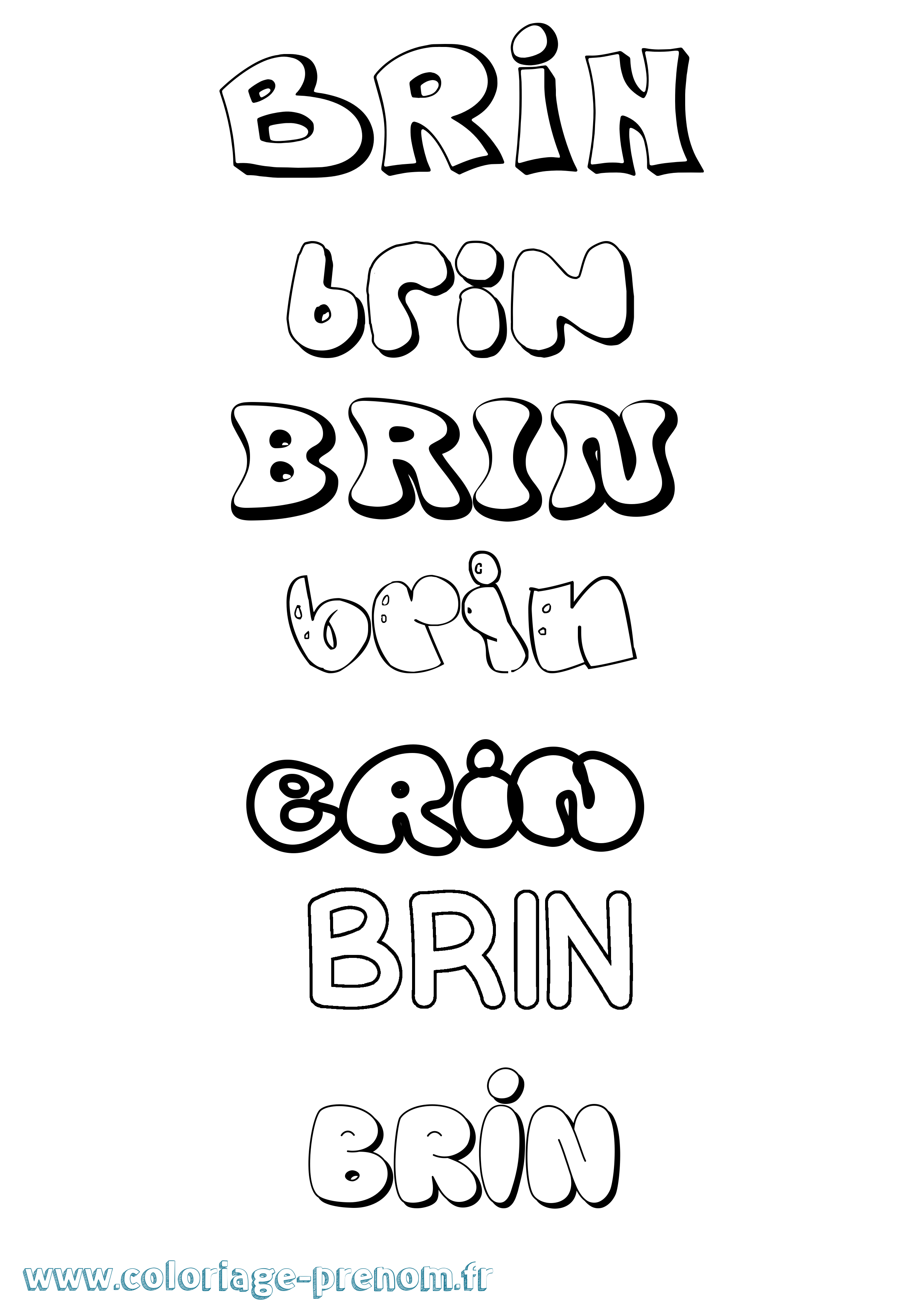 Coloriage Brin Bubble Coloriage prénom Brin Bubble