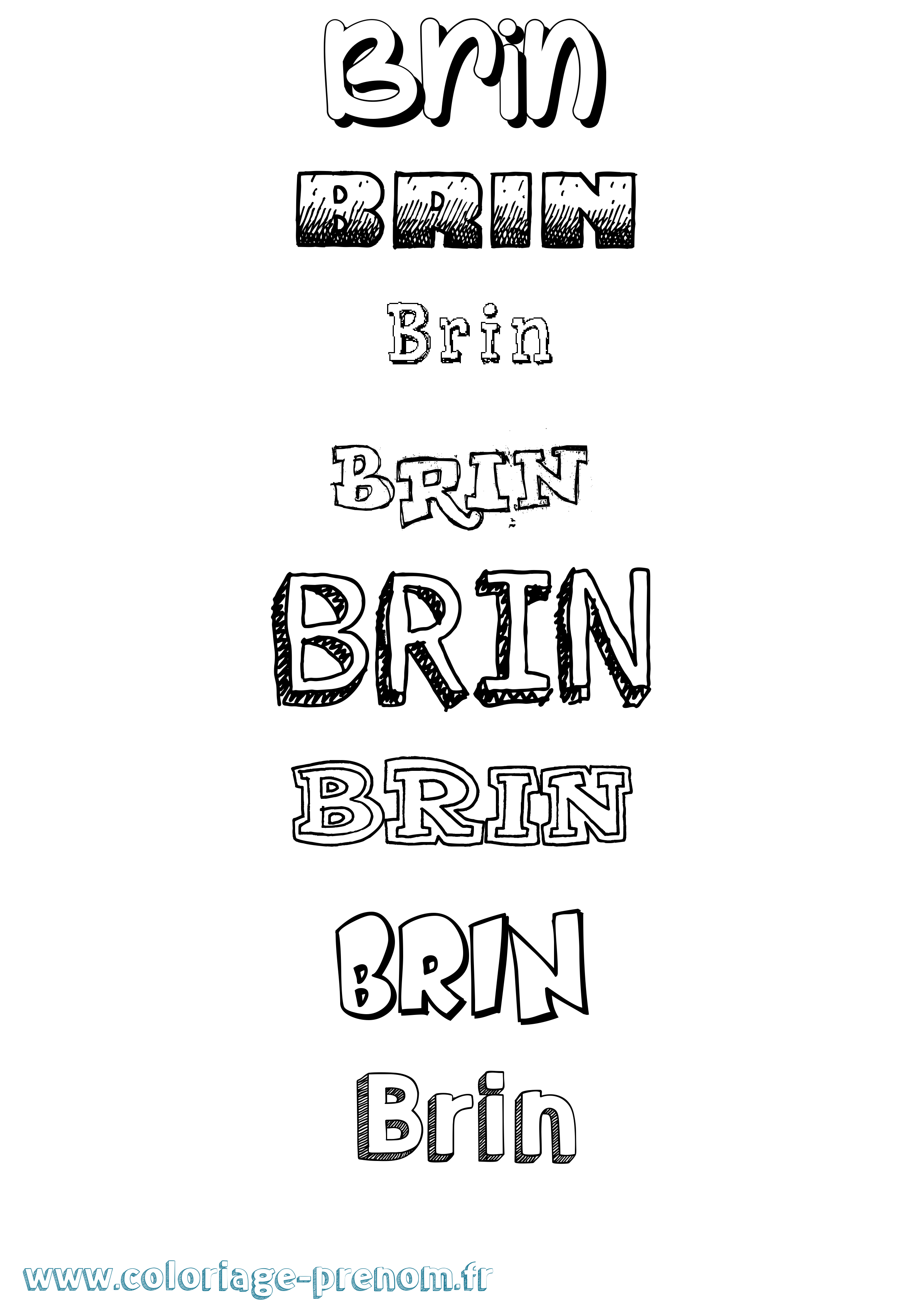 Coloriage Brin Dessiné Coloriage prénom Brin Dessiné