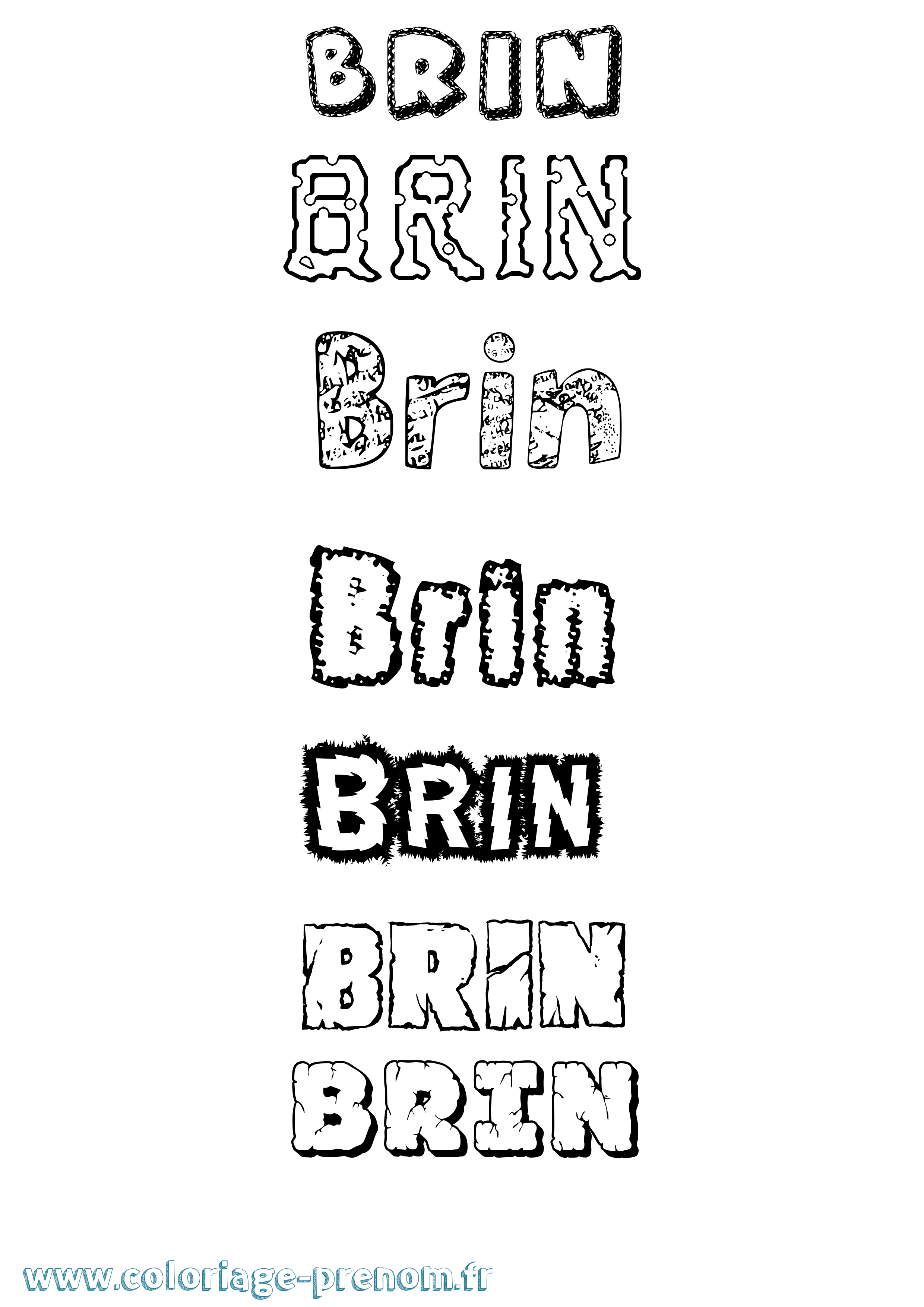 Coloriage Brin Destructuré Coloriage prénom Brin Destructuré