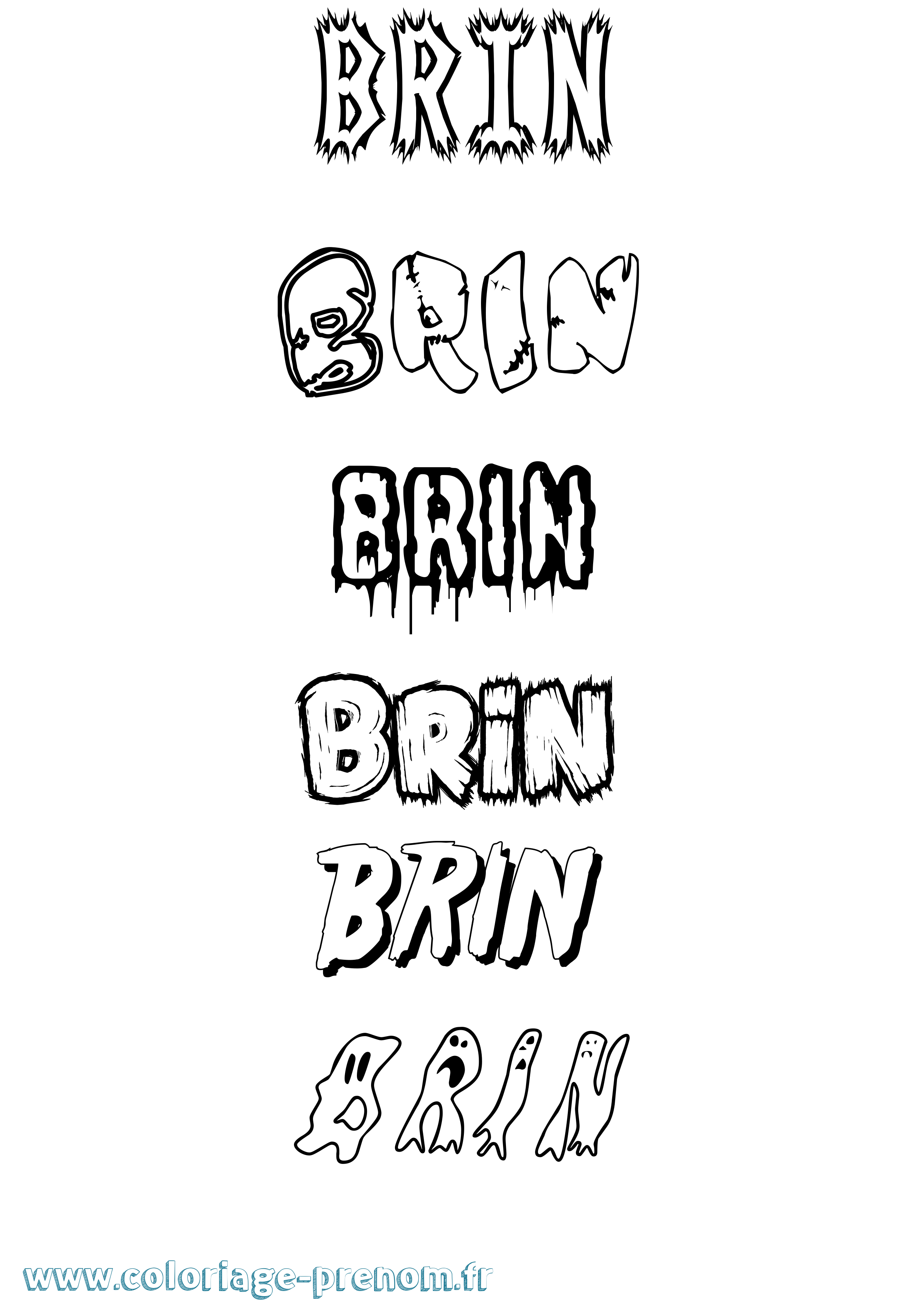 Coloriage Brin Frisson Coloriage prénom Brin Frisson