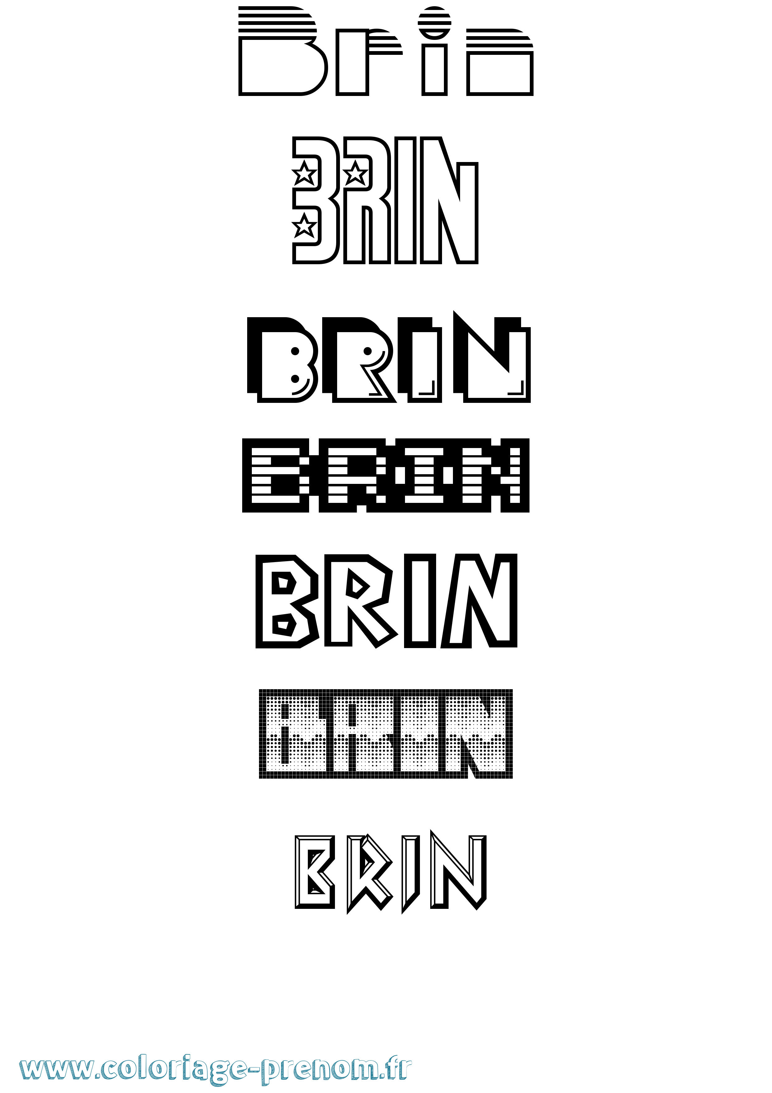 Coloriage Brin Jeux Vidéos Coloriage prénom Brin Jeux Vidéos