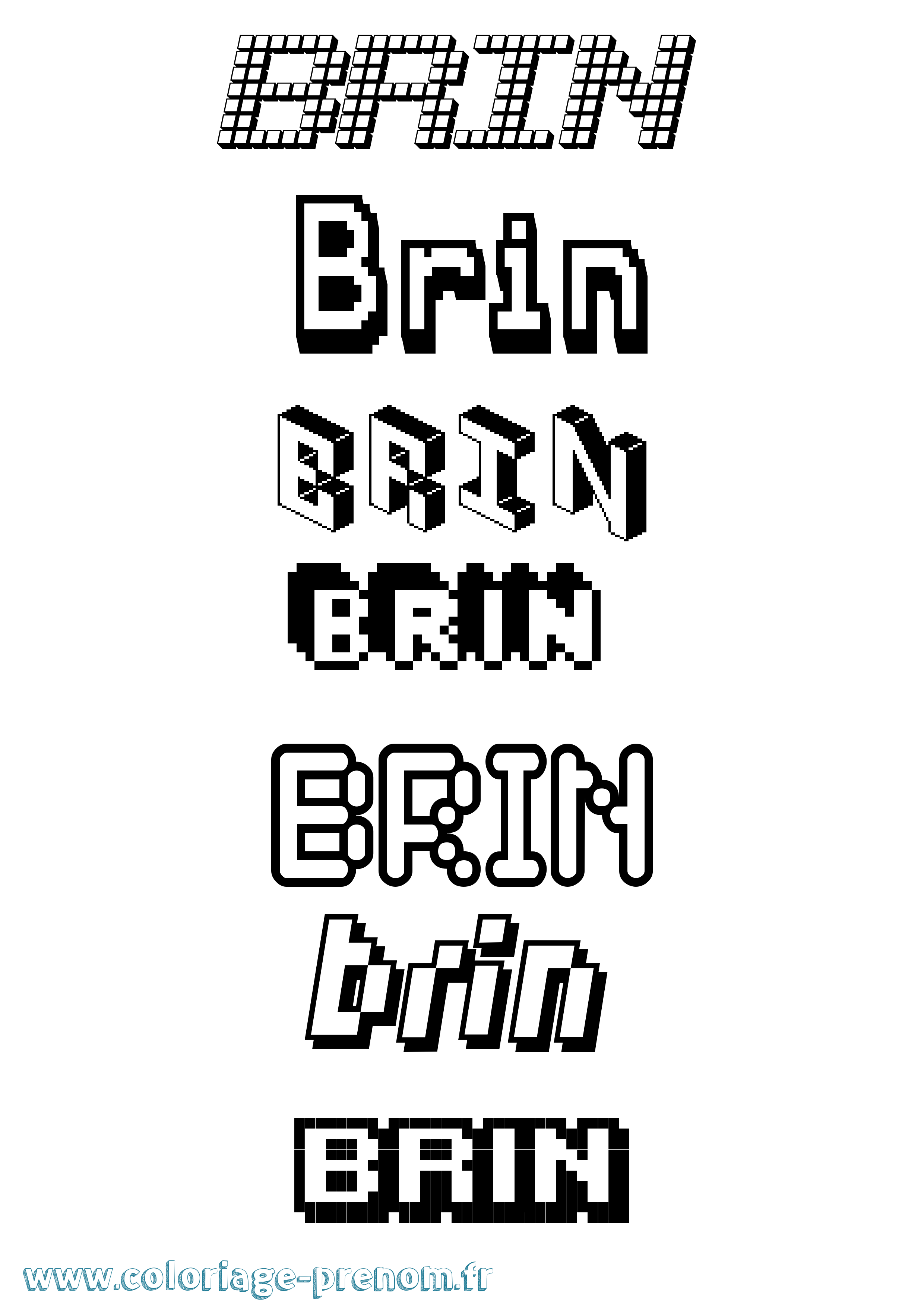 Coloriage Brin Pixel Coloriage prénom Brin Pixel