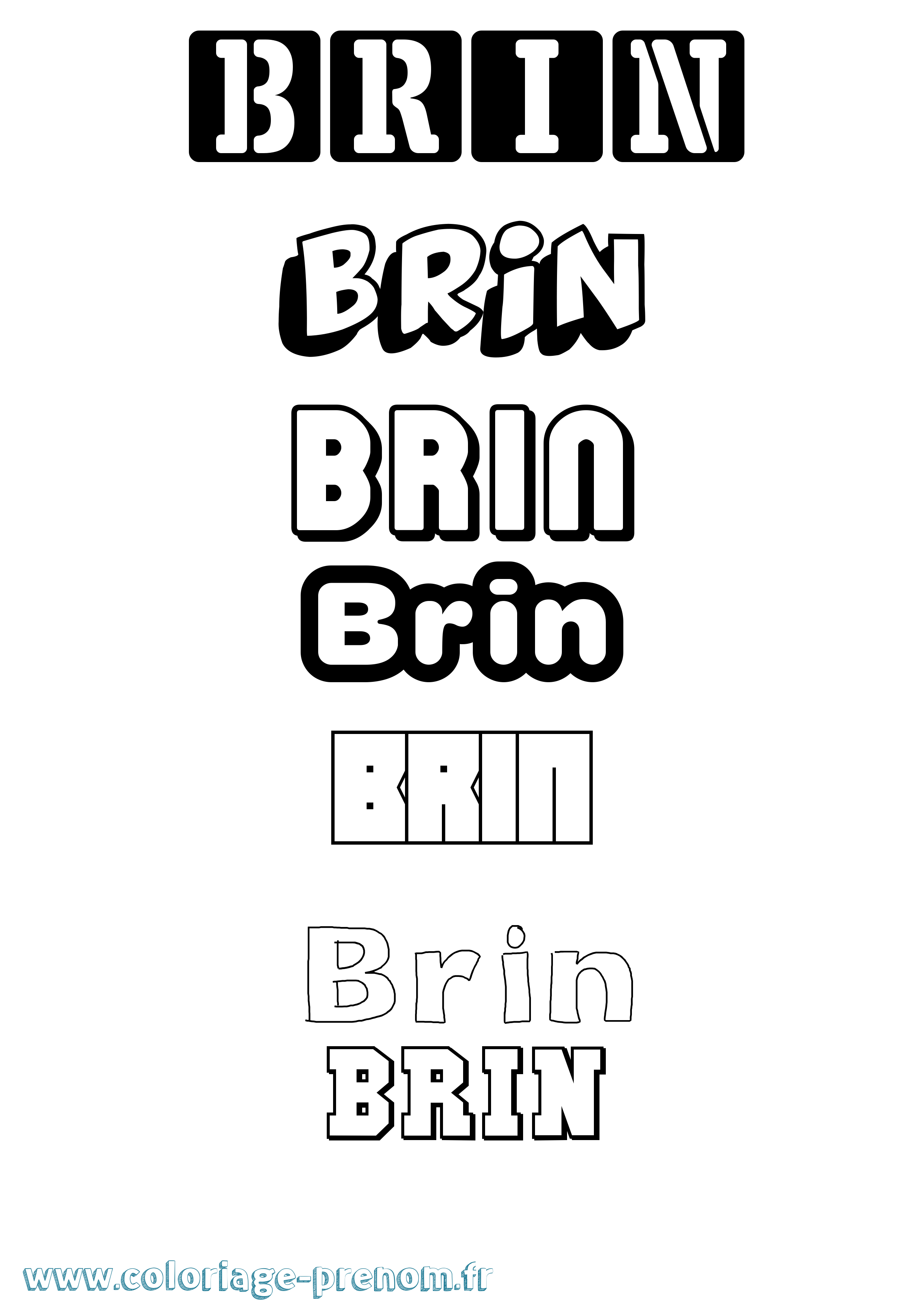 Coloriage Brin Simple Coloriage prénom Brin Simple