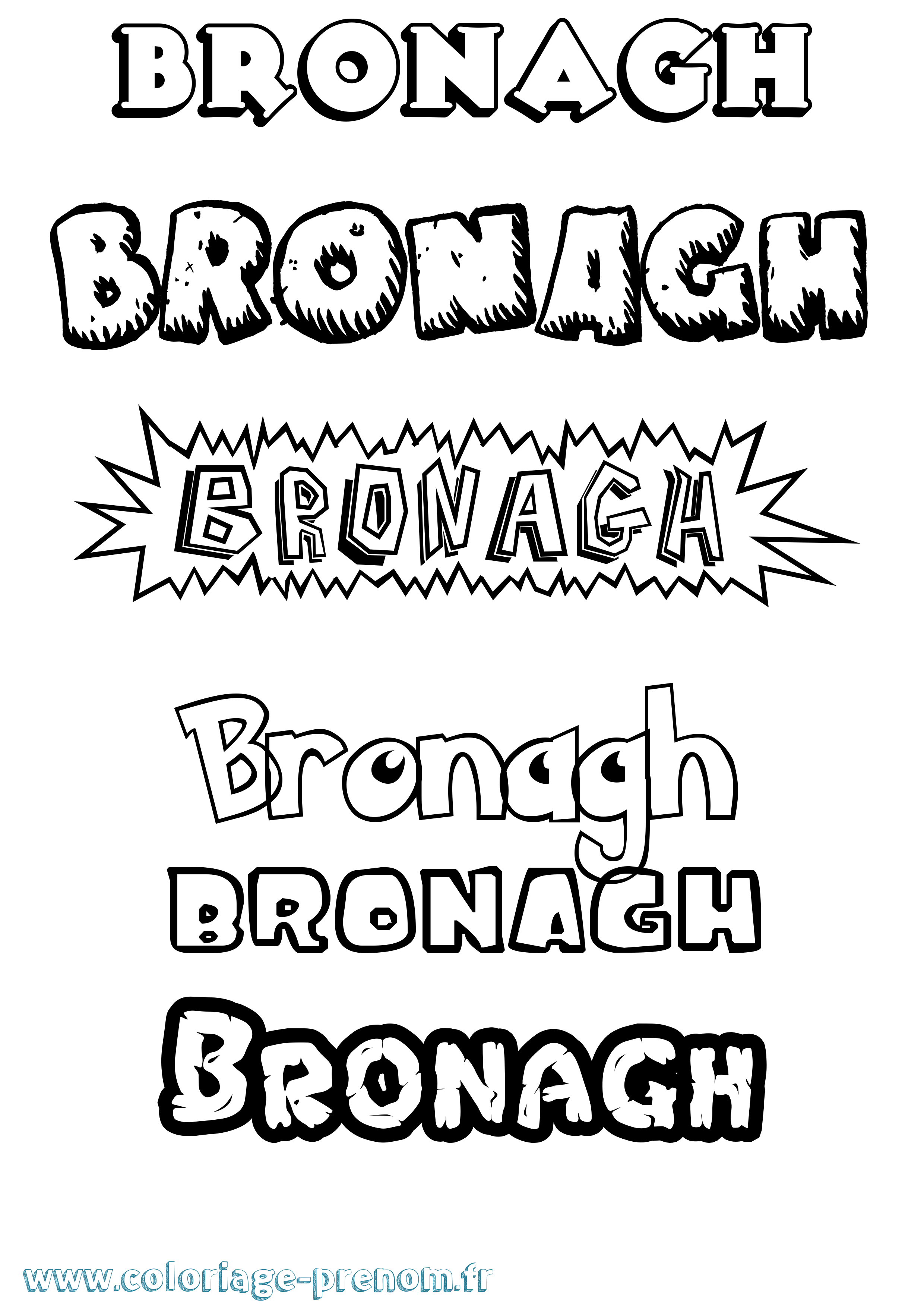 Coloriage Bronagh Dessin Animé Coloriage prénom Bronagh Dessin Animé