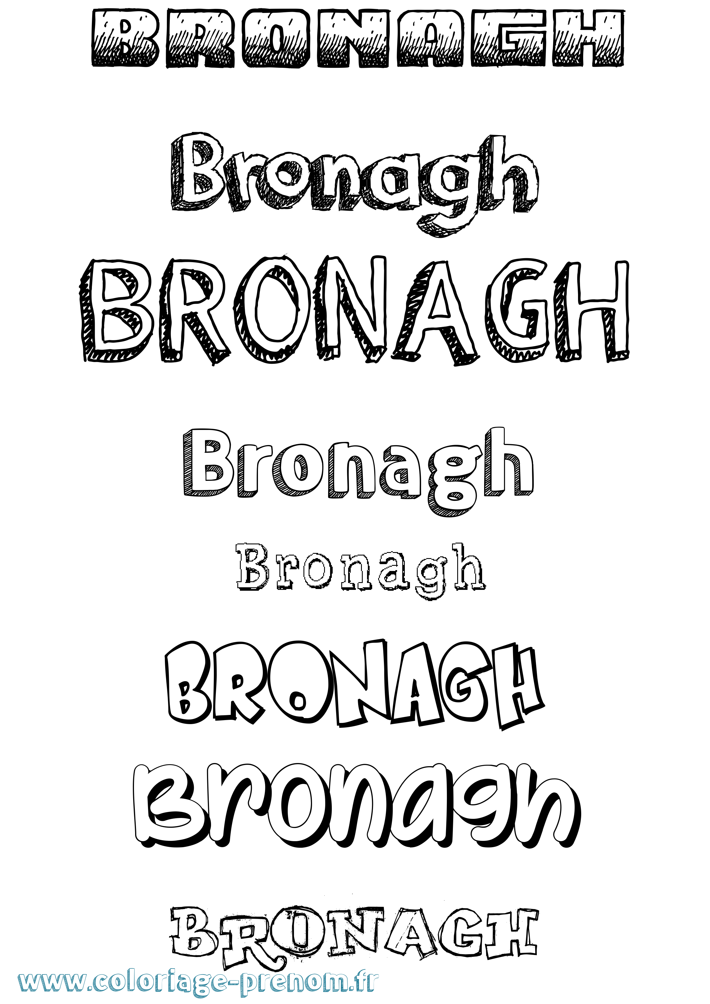 Coloriage Bronagh Dessiné Coloriage prénom Bronagh Dessiné
