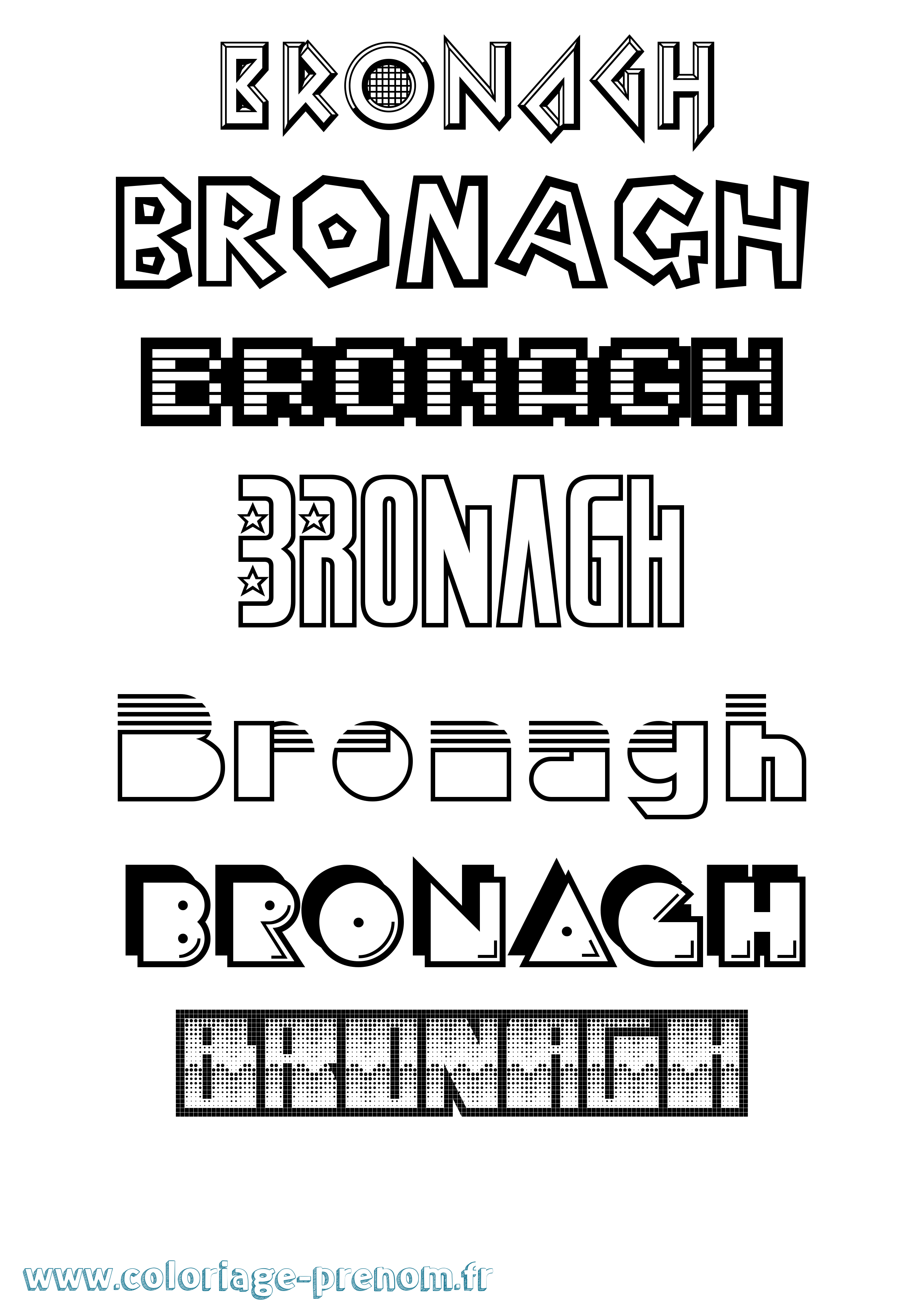 Coloriage Bronagh Jeux Vidéos Coloriage prénom Bronagh Jeux Vidéos
