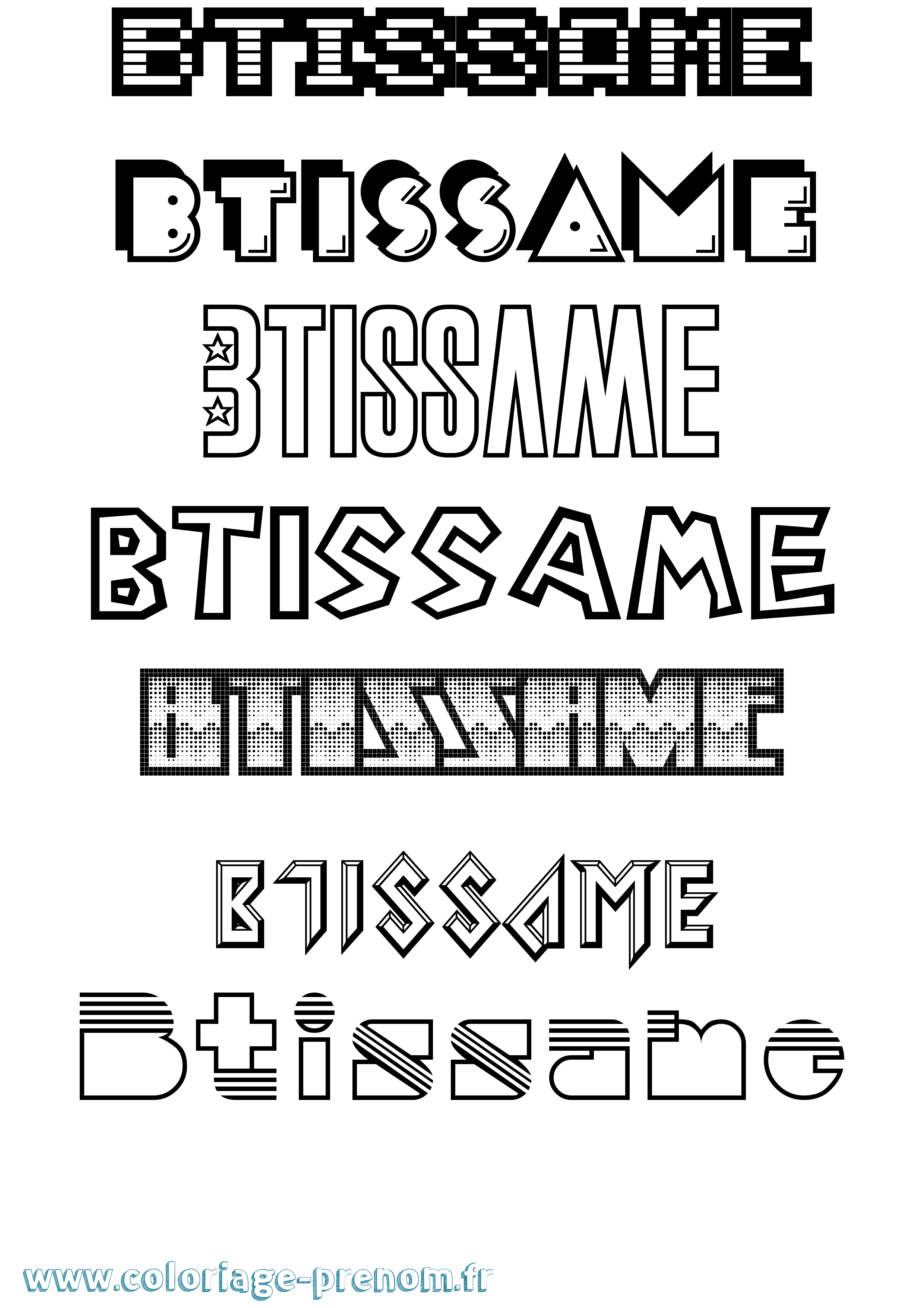 Coloriage Btissame Jeux Vidéos Coloriage prénom Btissame Jeux Vidéos
