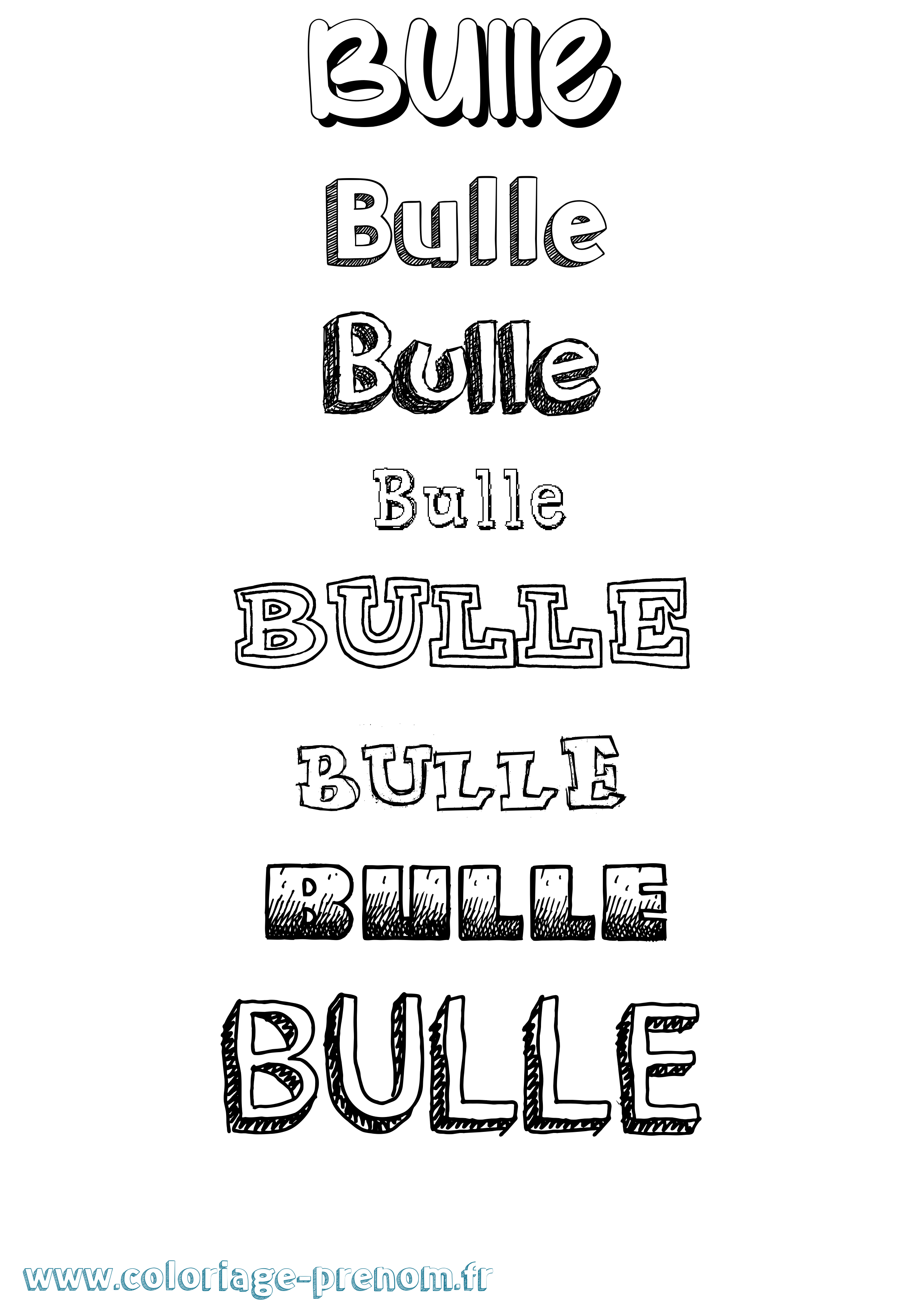Coloriage Bulle Dessiné Coloriage prénom Bulle Dessiné