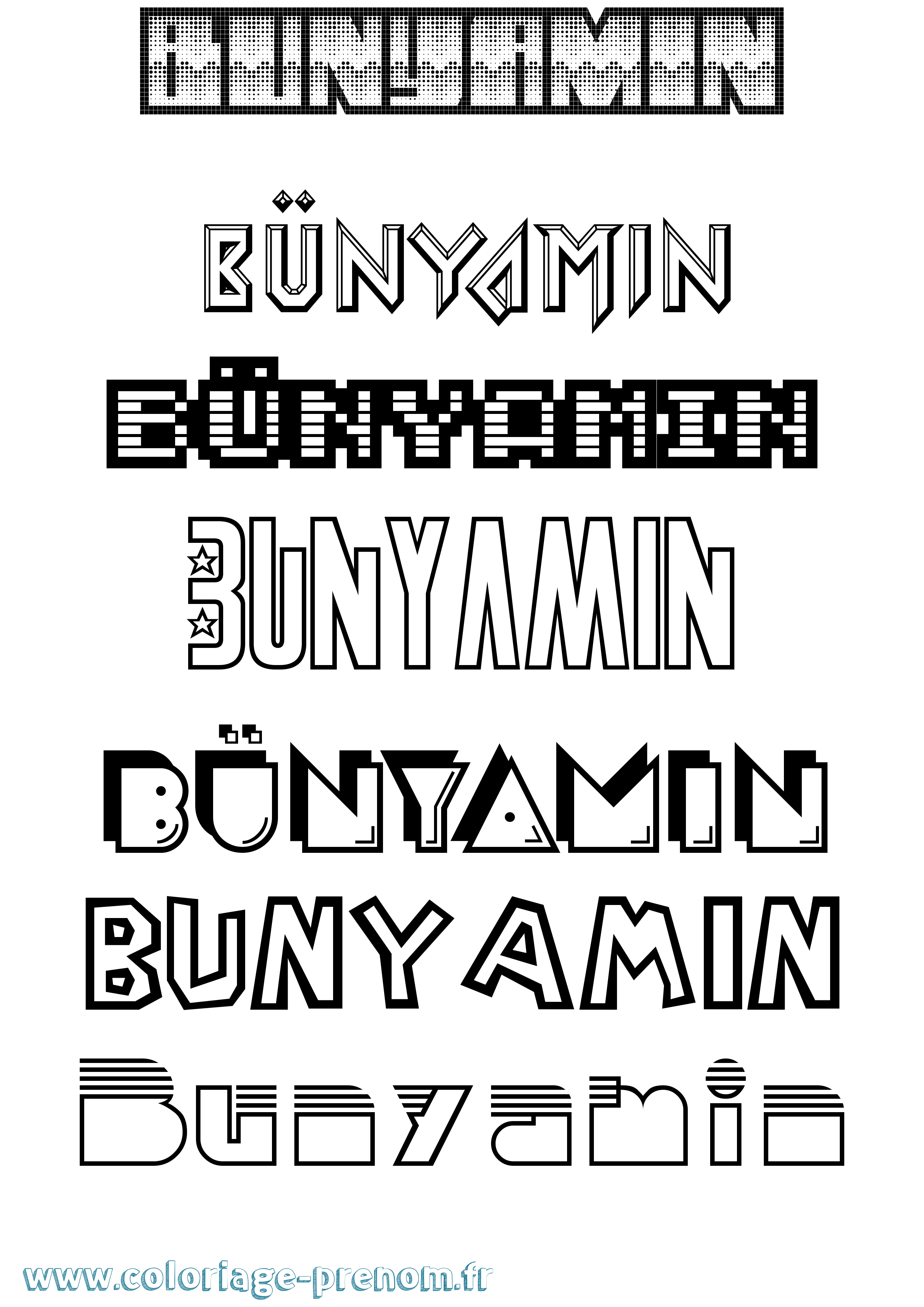 Coloriage Bünyamin Jeux Vidéos Coloriage prénom Bünyamin Jeux Vidéos