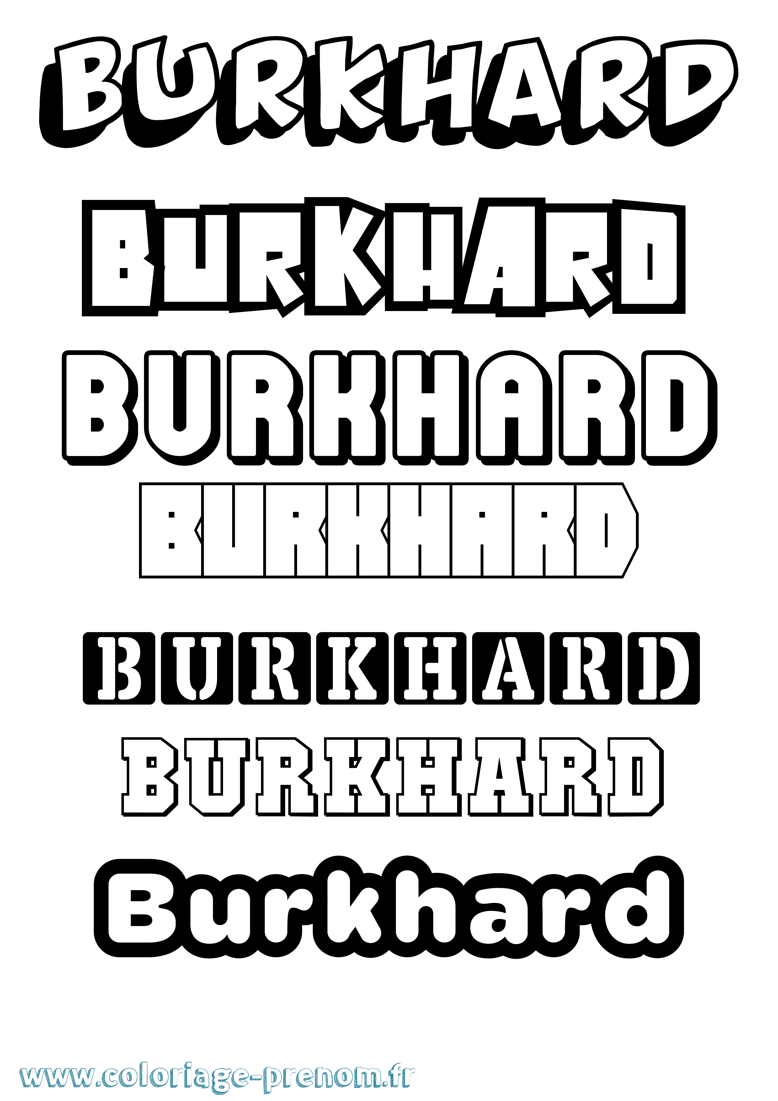 Coloriage Burkhard Simple Coloriage prénom Burkhard Simple