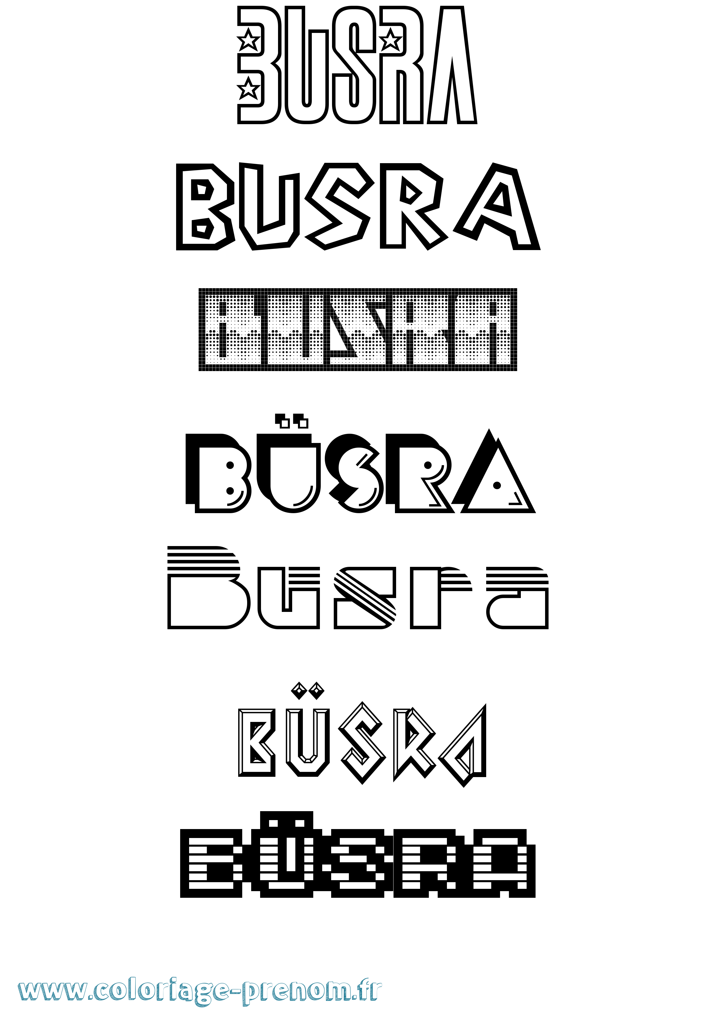 Coloriage Büsra Jeux Vidéos Coloriage prénom Büsra Jeux Vidéos