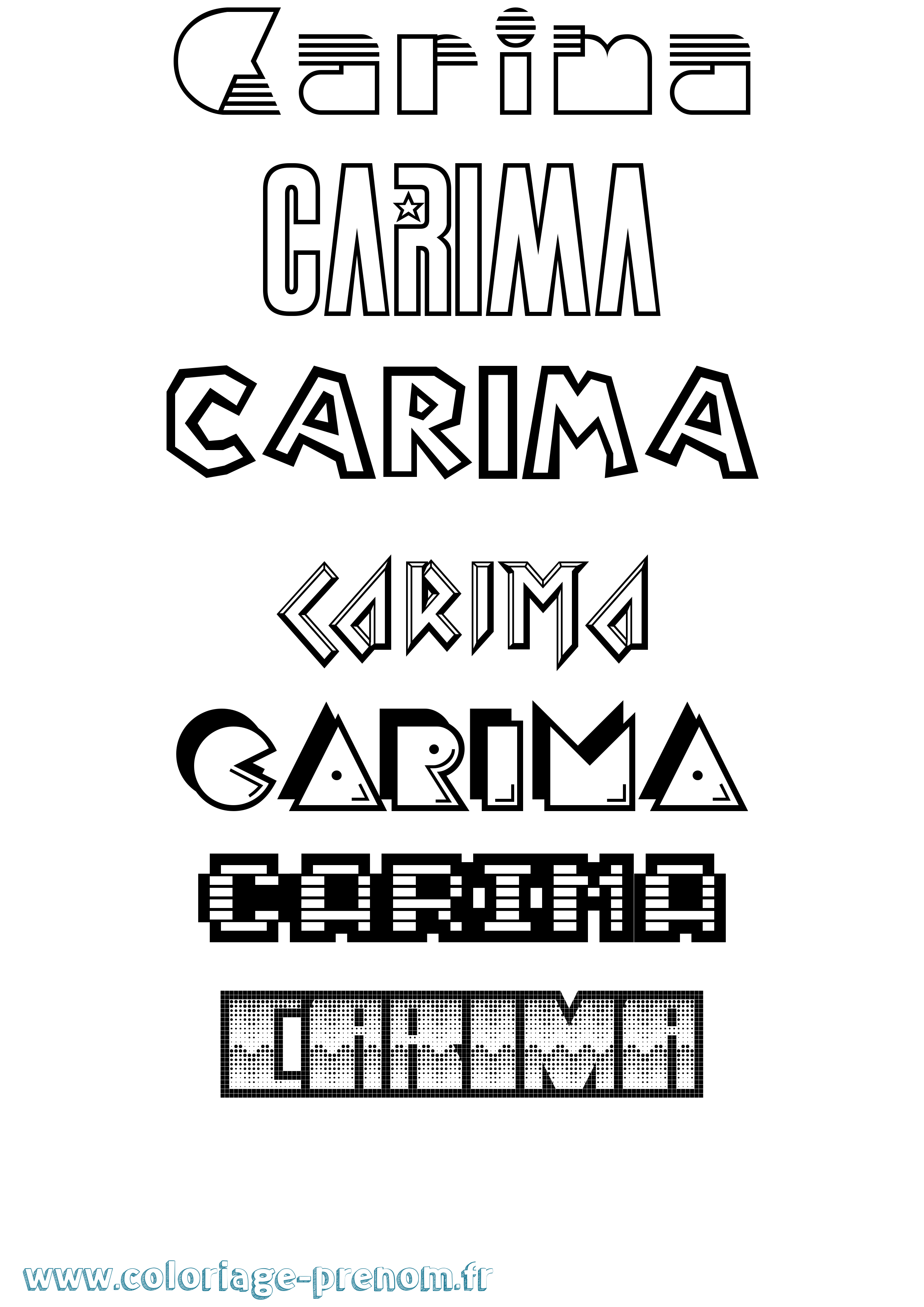 Coloriage Carima Jeux Vidéos Coloriage prénom Carima Jeux Vidéos