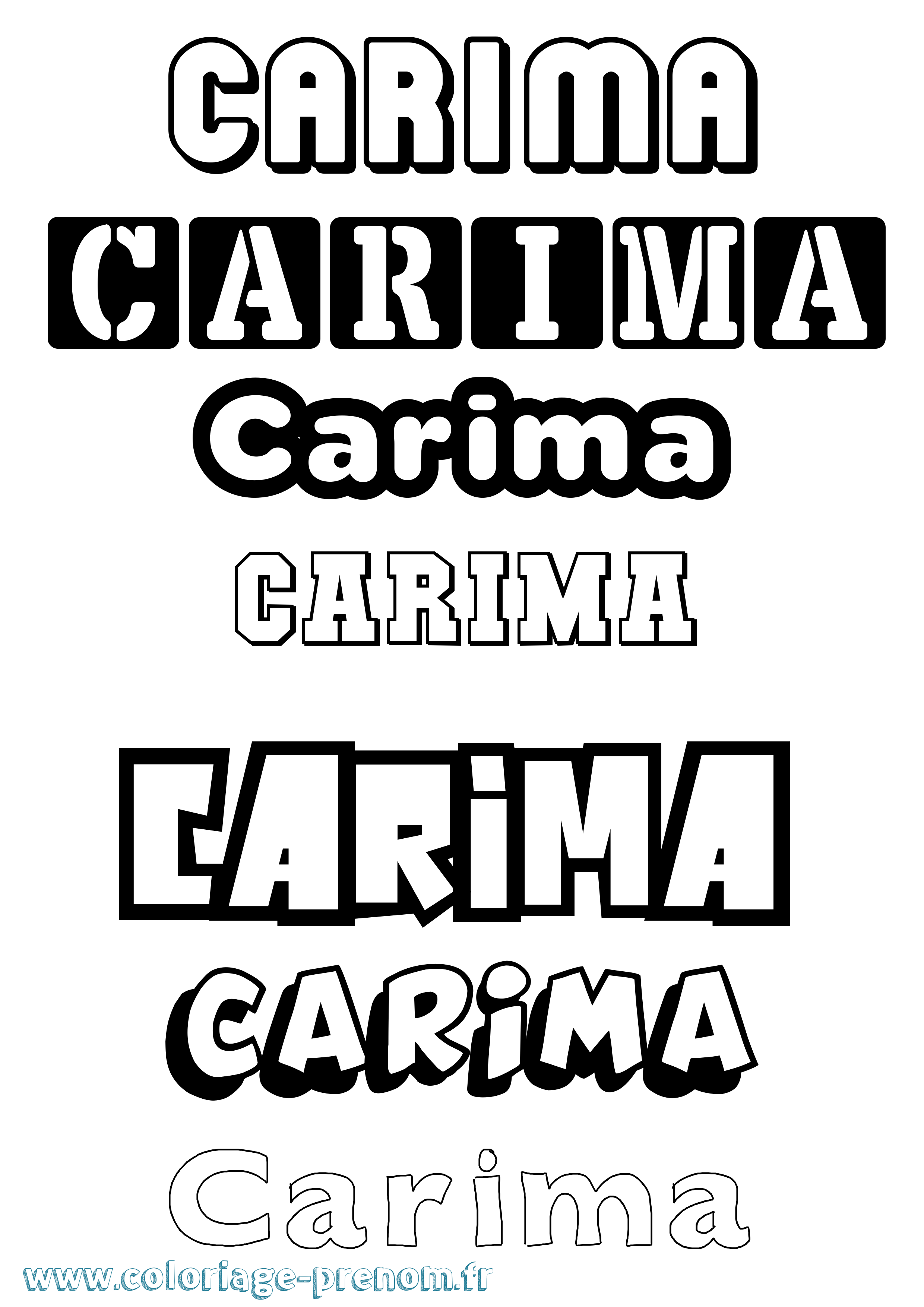 Coloriage Carima Simple Coloriage prénom Carima Simple