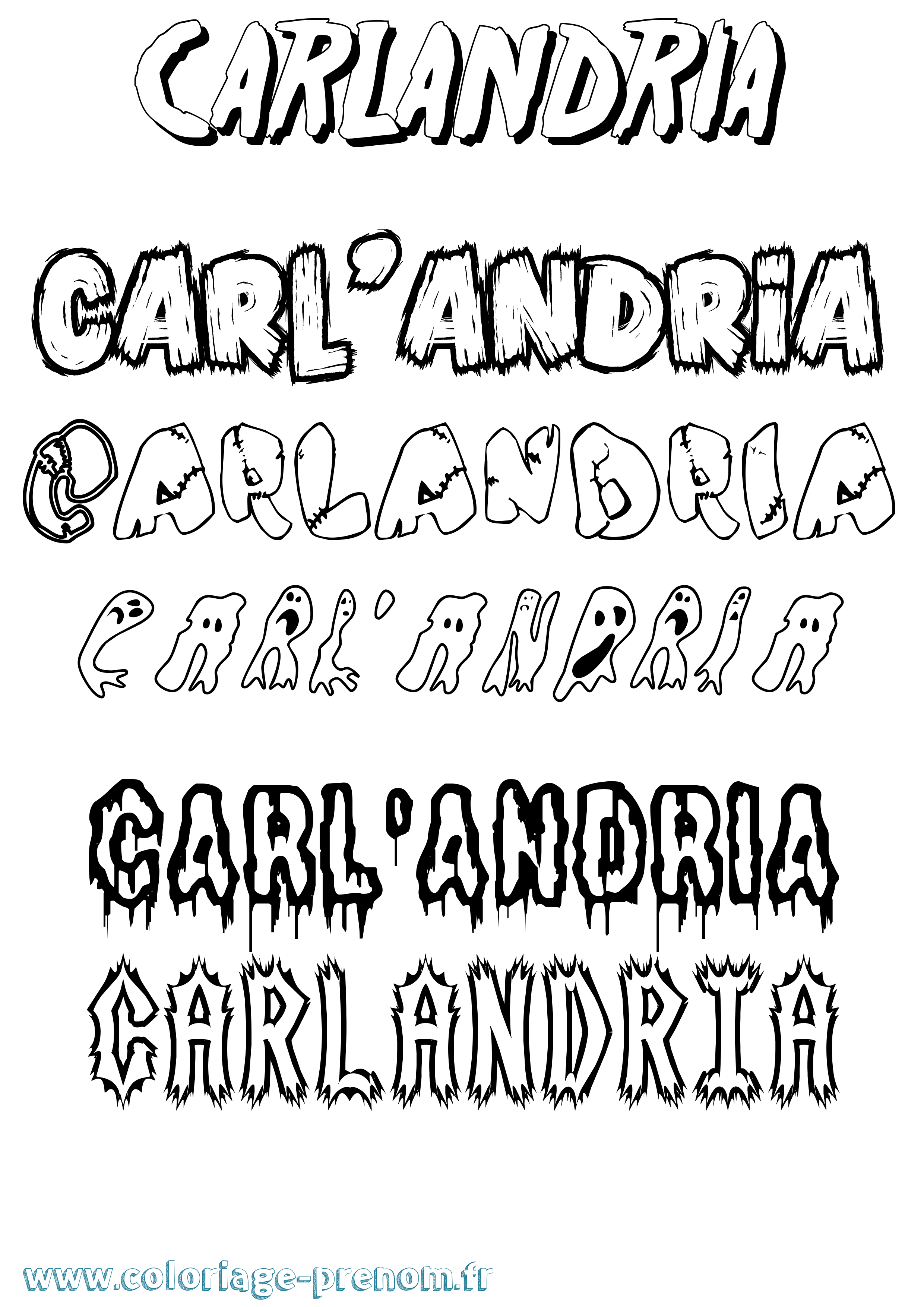 Coloriage Carl'Andria Frisson Coloriage prénom Carl'Andria Frisson