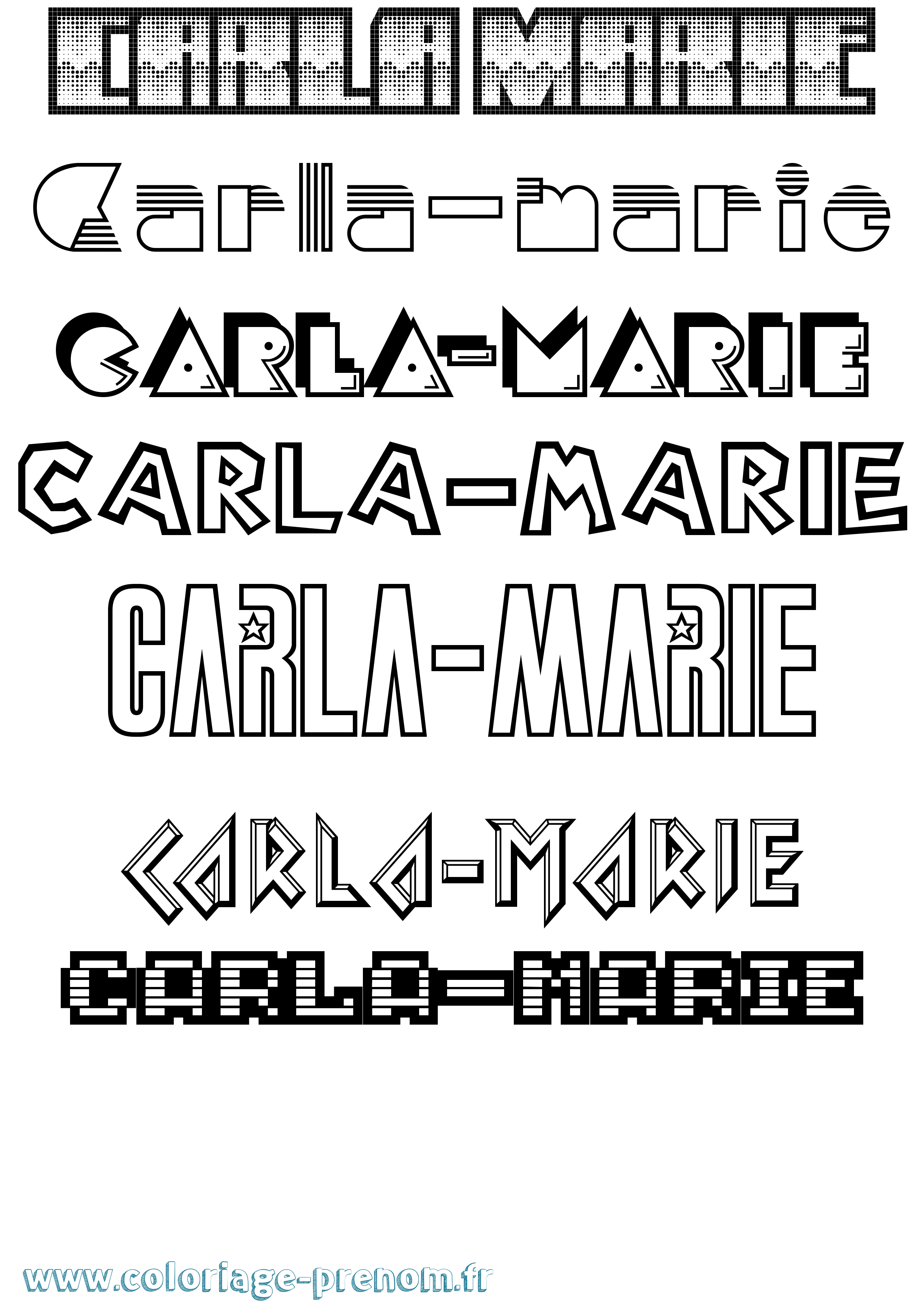 Coloriage Carla-Marie Jeux Vidéos Coloriage prénom Carla-Marie Jeux Vidéos
