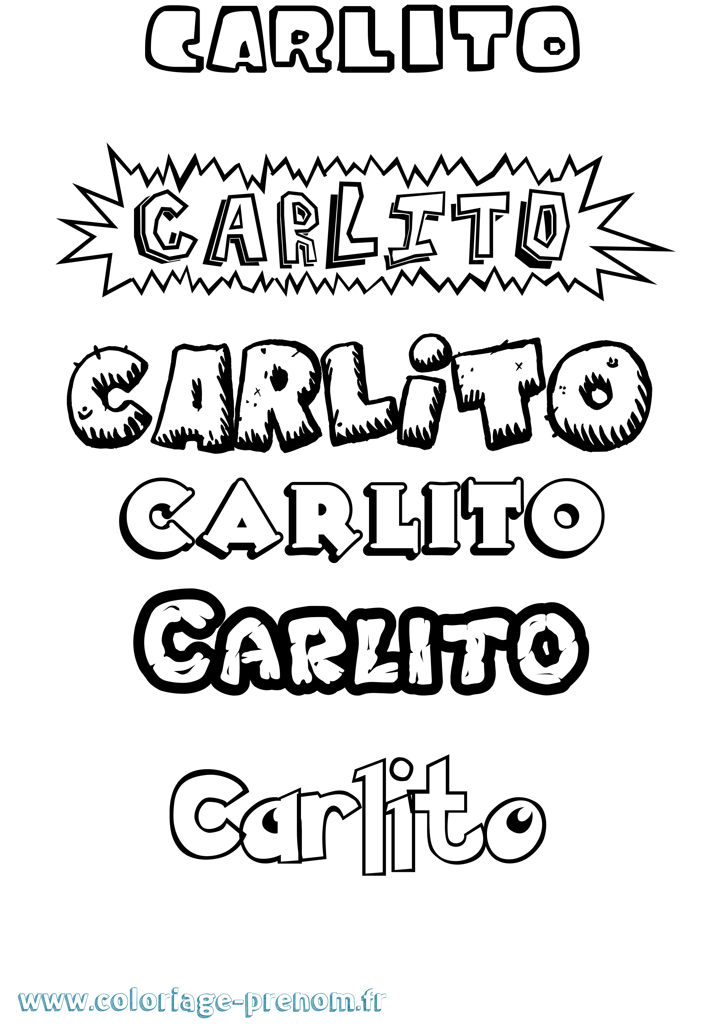 Coloriage Carlito Dessin Animé Coloriage prénom Carlito Dessin Animé
