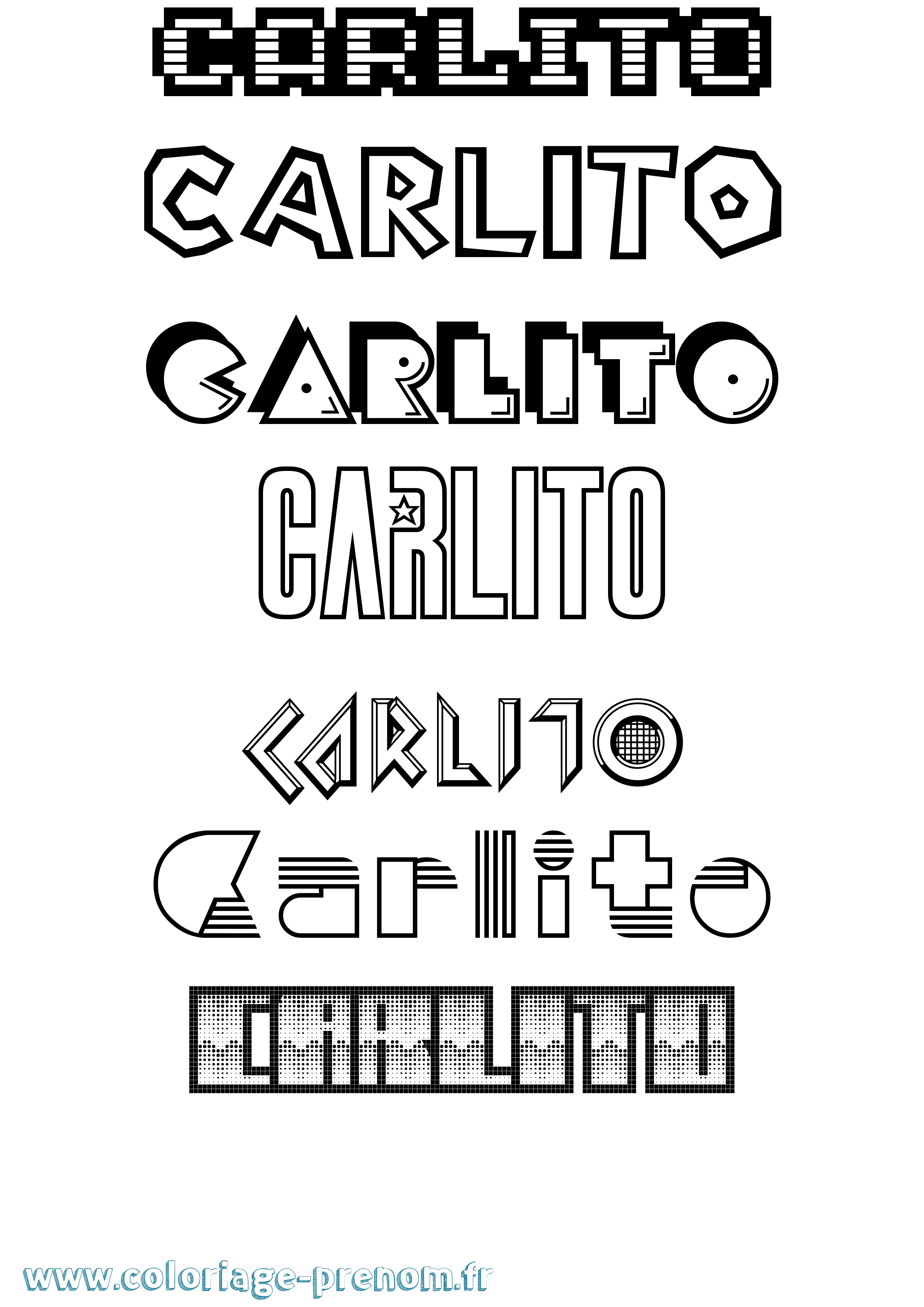 Coloriage Carlito Jeux Vidéos Coloriage prénom Carlito Jeux Vidéos