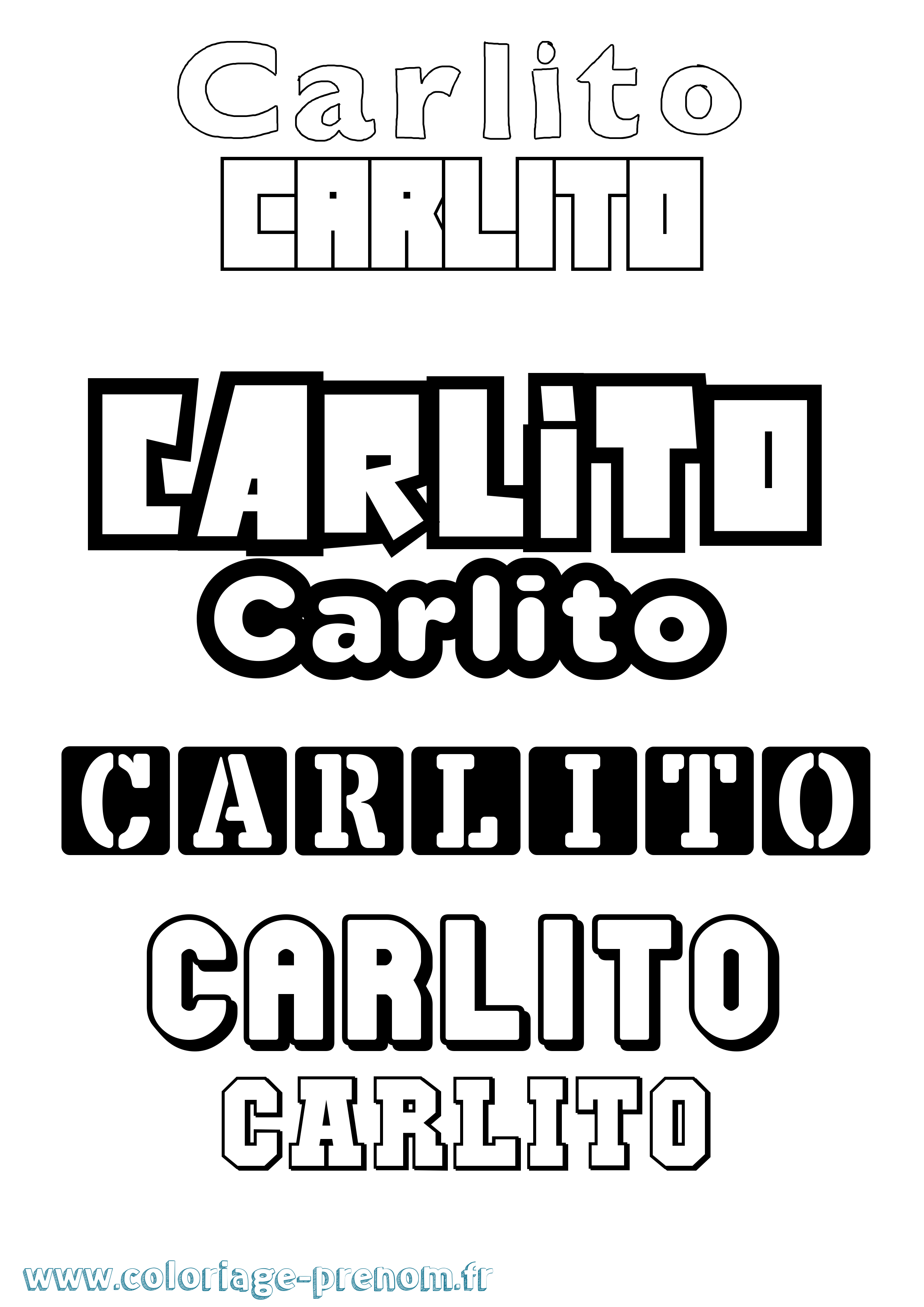Coloriage Carlito Simple Coloriage prénom Carlito Simple